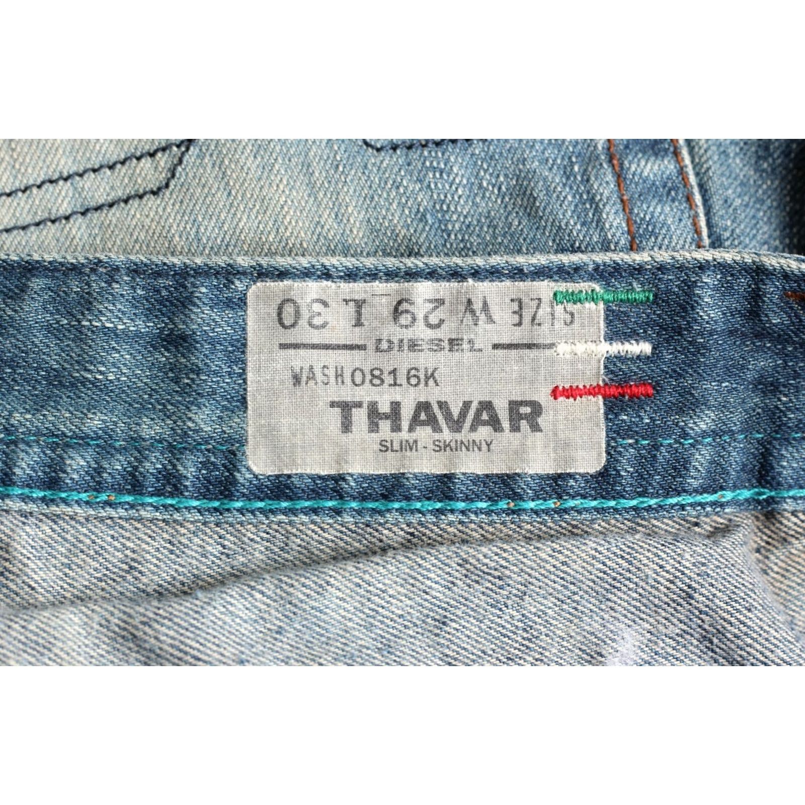 Diesel DIESEL THAVAR 0816K Slim Skinny Jeans Men Size W29 L30 DZ6573 Size US 29 - 7 Thumbnail