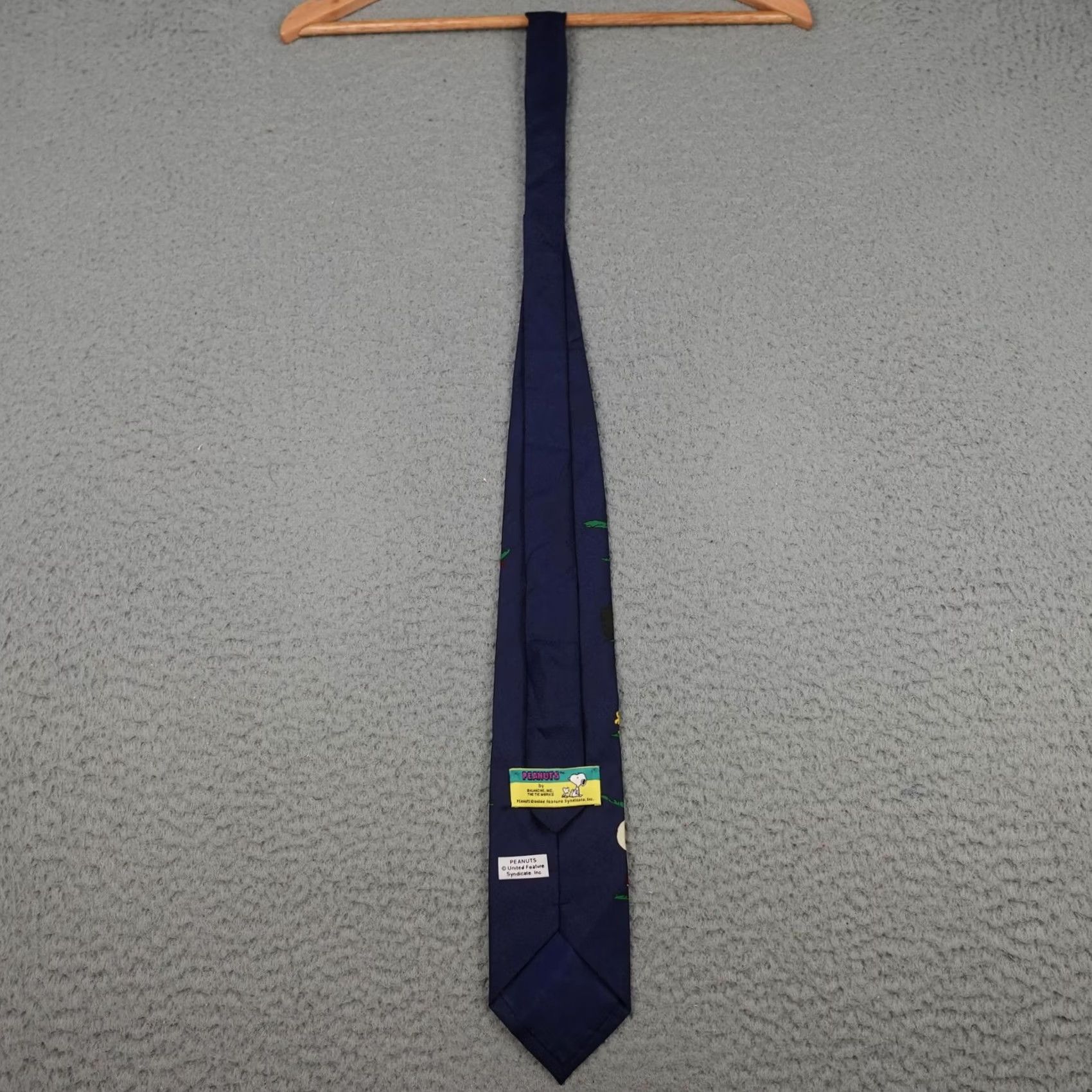 Peanuts VINTAGE Peanuts Snoopy Tie Mens One Size Navy Golf Charlie Brown Novelty 90s Size ONE SIZE - 7 Thumbnail