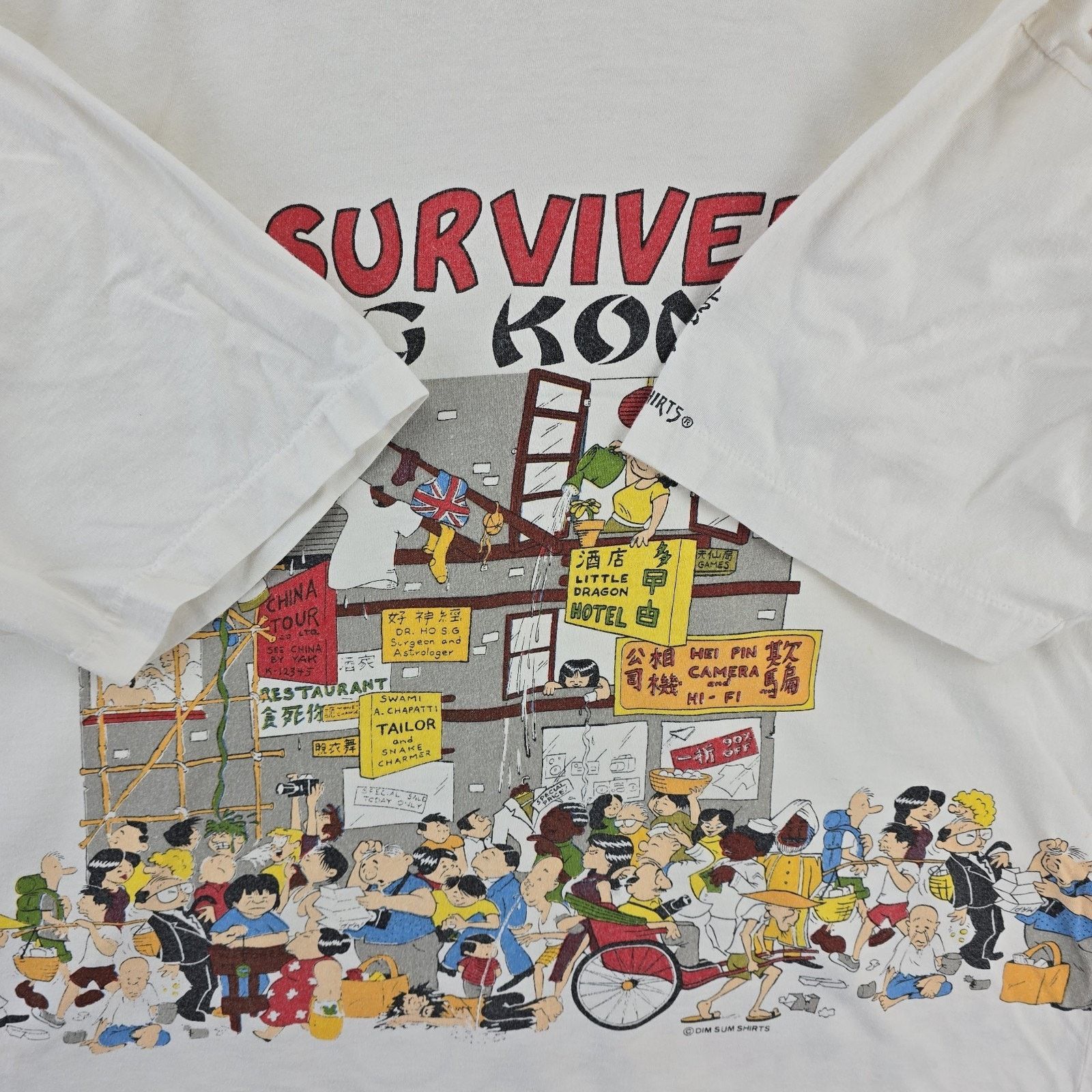 Other Vintage I Survived Hong Kong Tourist Shirt XL Dim Sum 90s Size US XL / EU 56 / 4 - 3 Thumbnail