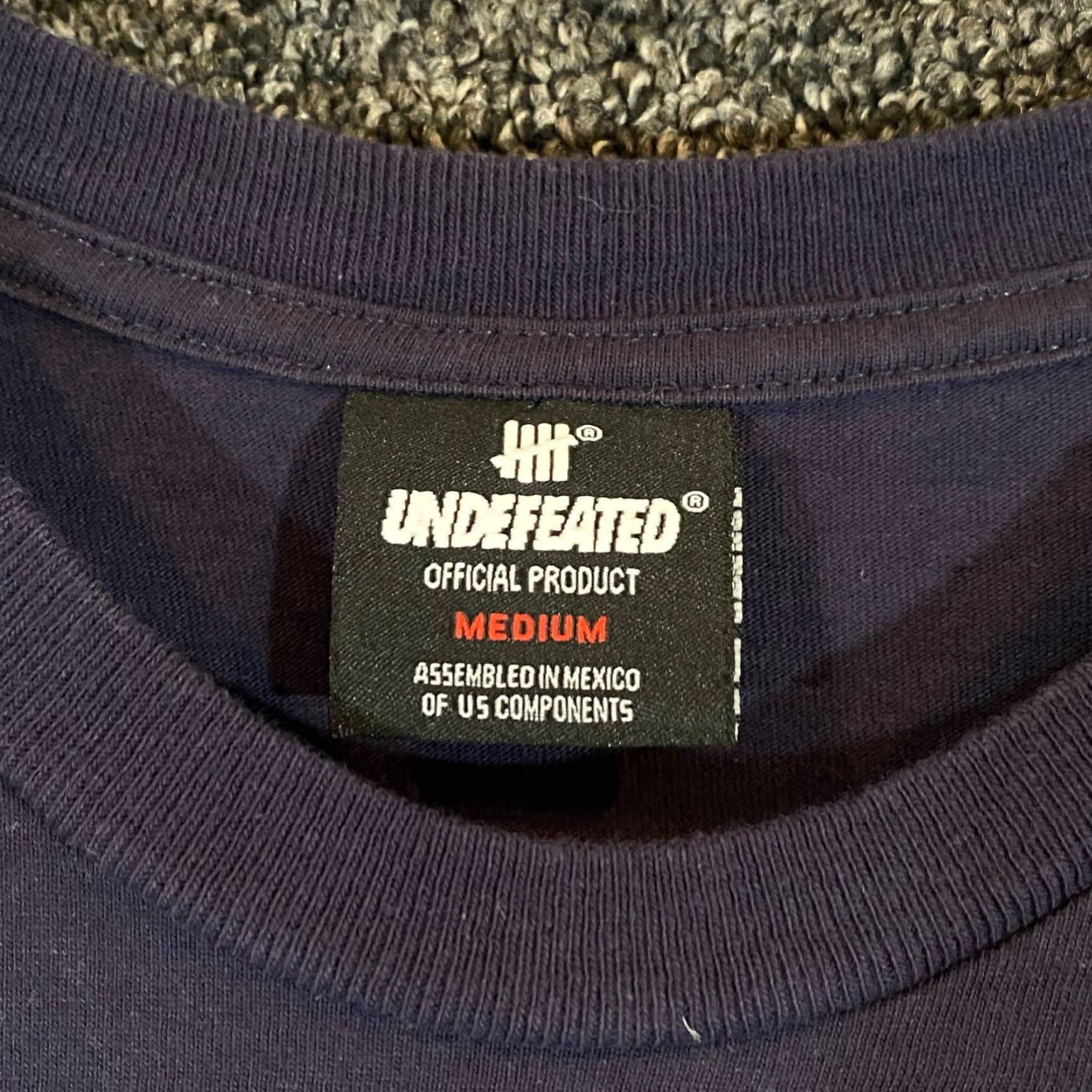 Undefeated Undefeated Shirt Mens Medium Navy Blue Streetwear Long Sleeve Crew Neck Cotton T-Shirt Size US M / EU 48-50 / 2 - 3 Thumbnail