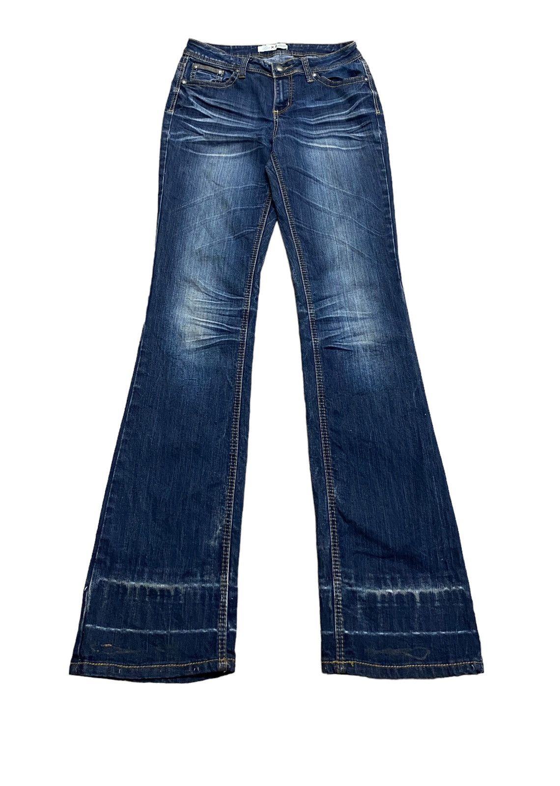 If Six Was Nine × Japanese Brand × Le Grande Bleu (L.G.B.) Rare Design Vintage Brand Love Ration Flared Jeans 2000s Size US 30 / EU 46 - 1 Thumbnail