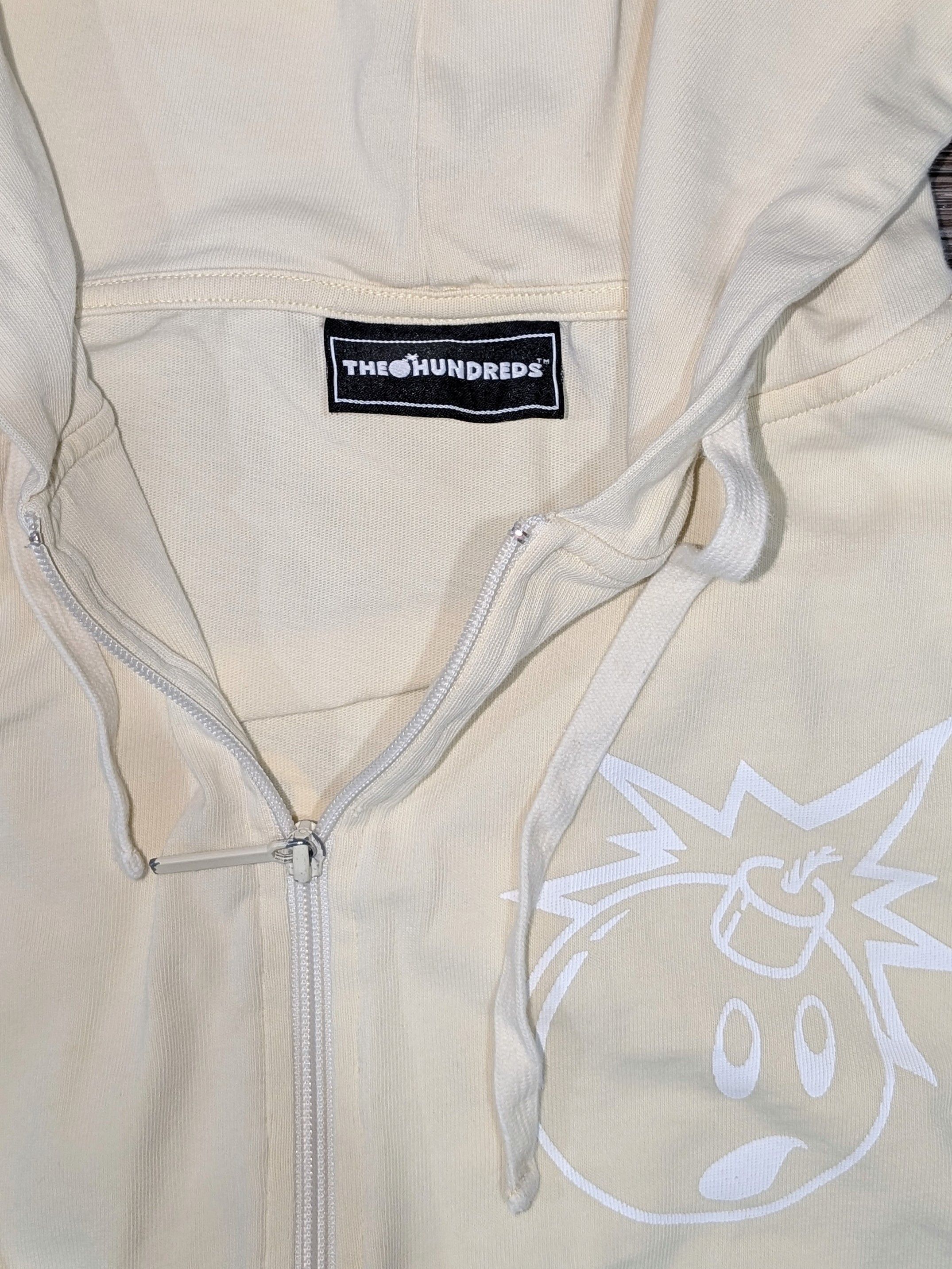 The Hundreds The Hundreds Adam Bomb cream zip up hoodie - SIZE L Size US L / EU 52-54 / 3 - 6 Thumbnail
