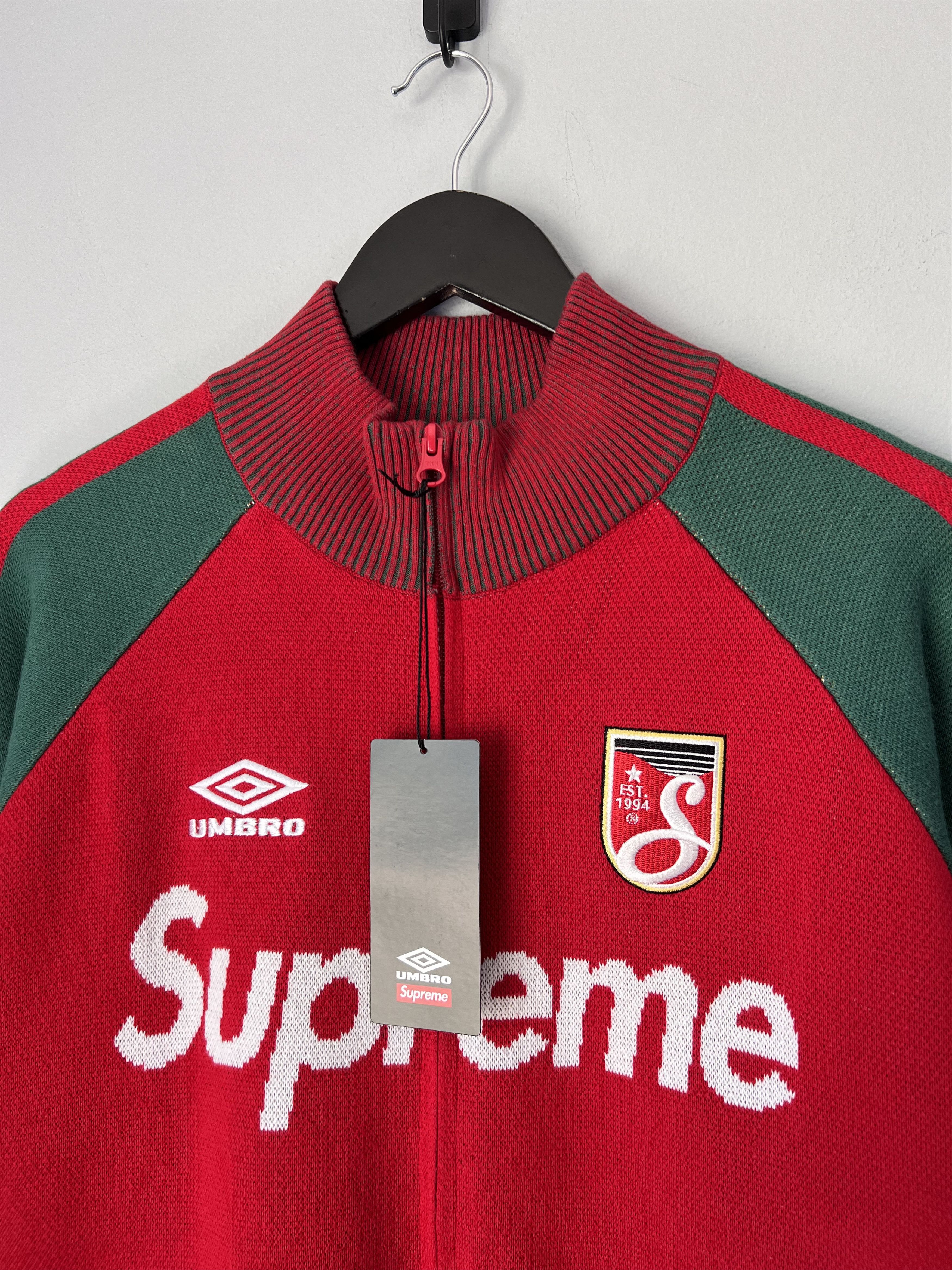 Supreme × Umbro Supreme Umbro Zip Up Sweater in Red | Grailed