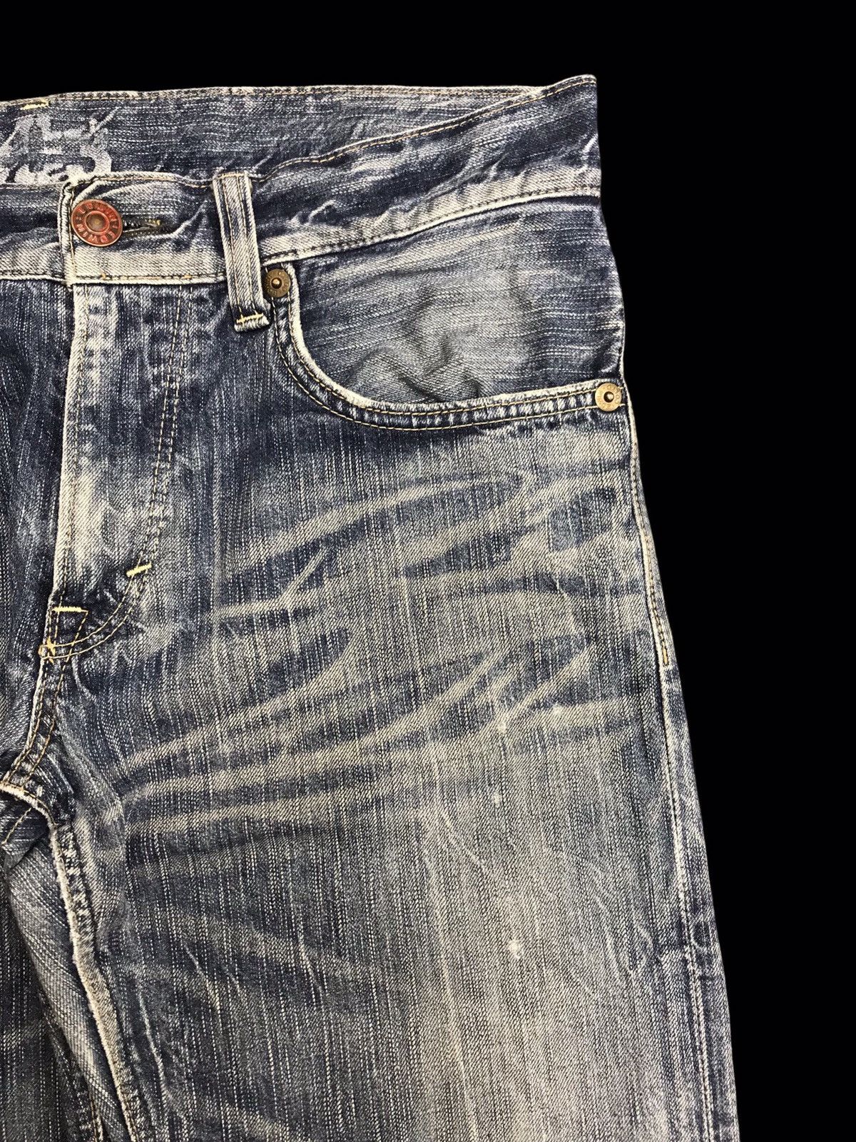 Edwin 💥FLARE💥ARCHIVAL EDWIN 503 SICK FADES FLARE DENIM F416 Size US 35 - 4 Thumbnail