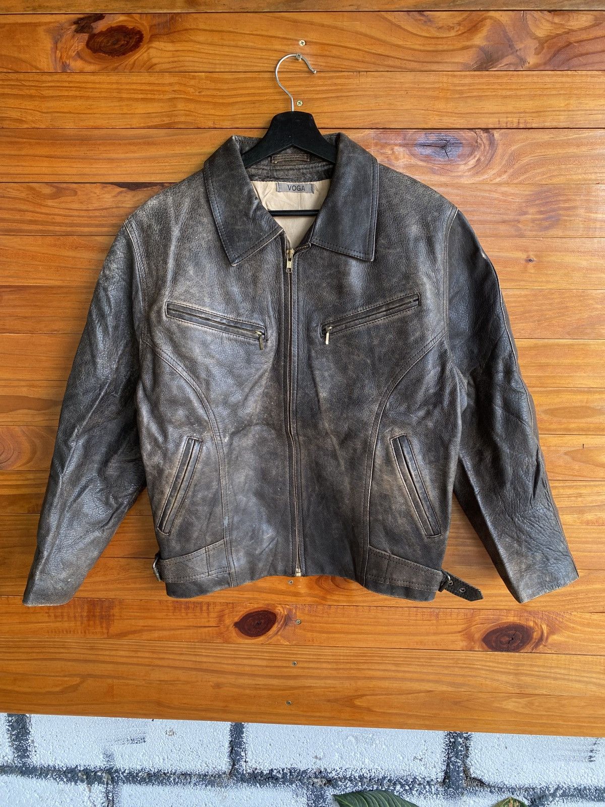 Genuine Leather Vintage VOGA Brown Leather Jacket – Classic Timeless Style Size US M / EU 48-50 / 2 - 3 Thumbnail