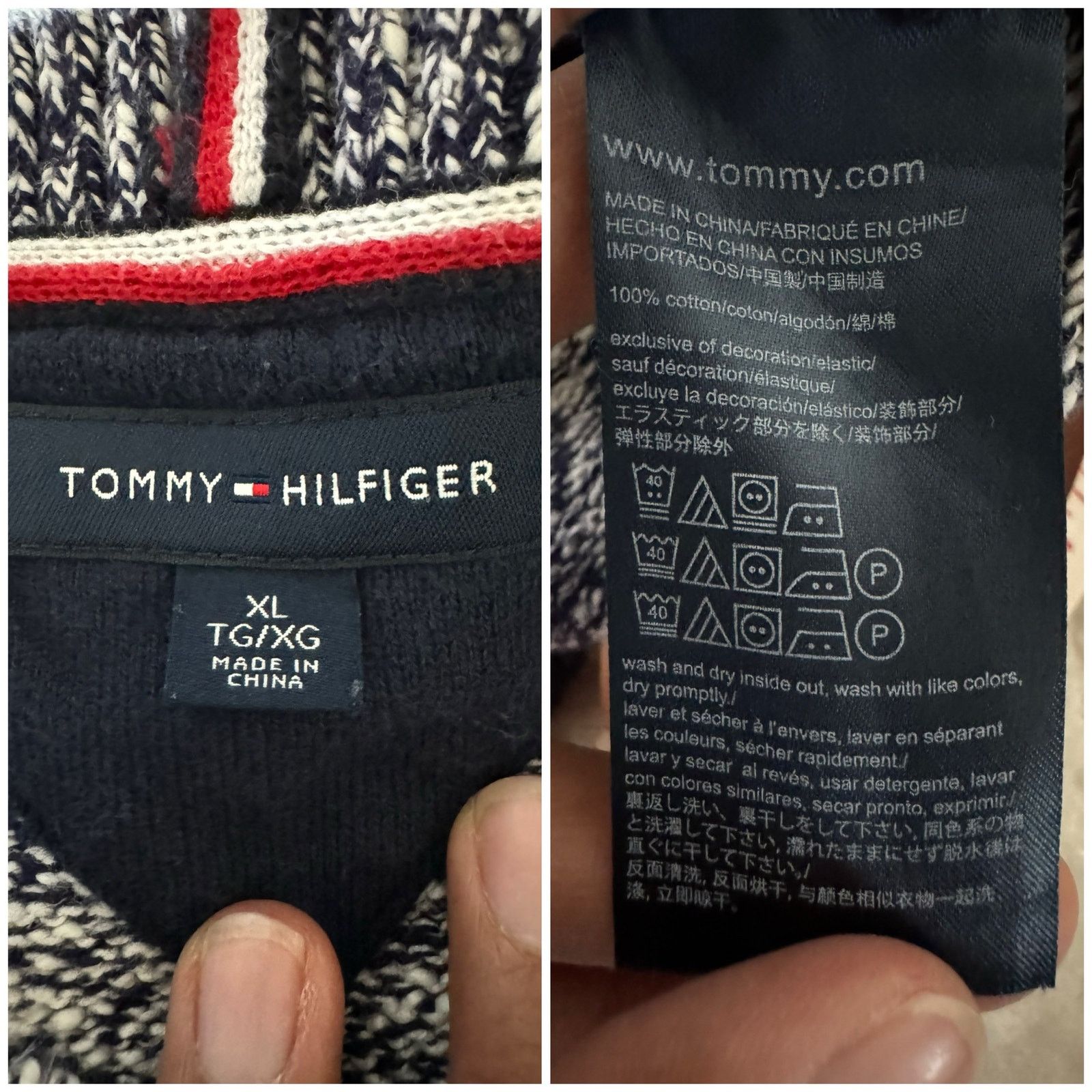 Tommy Hilfiger Tommy Hilfiger Marled Crewneck Knit Gray Sweater Size XL Size US XL / EU 56 / 4 - 7 Thumbnail
