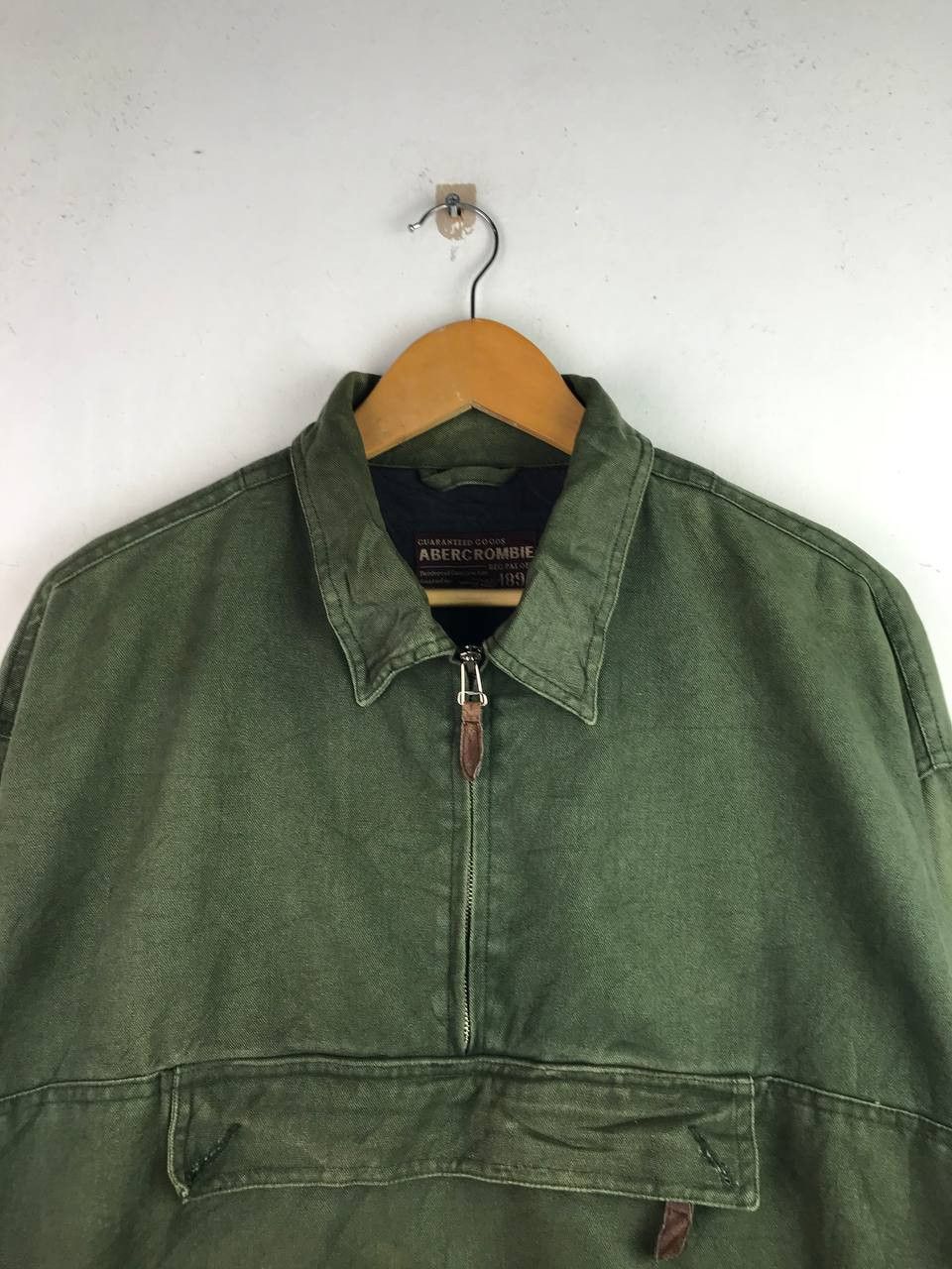 Abercrombie & Fitch Vintage Half Zipper Anorak Abercrombie jacket Inspired Army Size US M / EU 48-50 / 2 - 3 Thumbnail