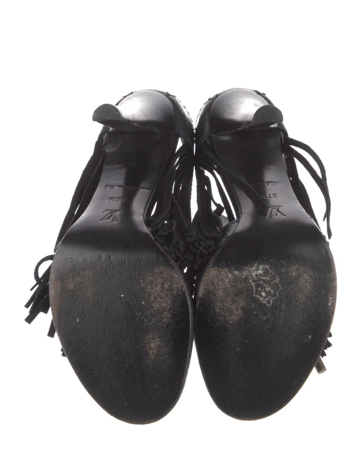 Louis Vuitton Louis Vuitton Leather Fringe Accent D'Orsays US6.5 EU37.5 Size US 6.5 / IT 36.5 - 5 Thumbnail