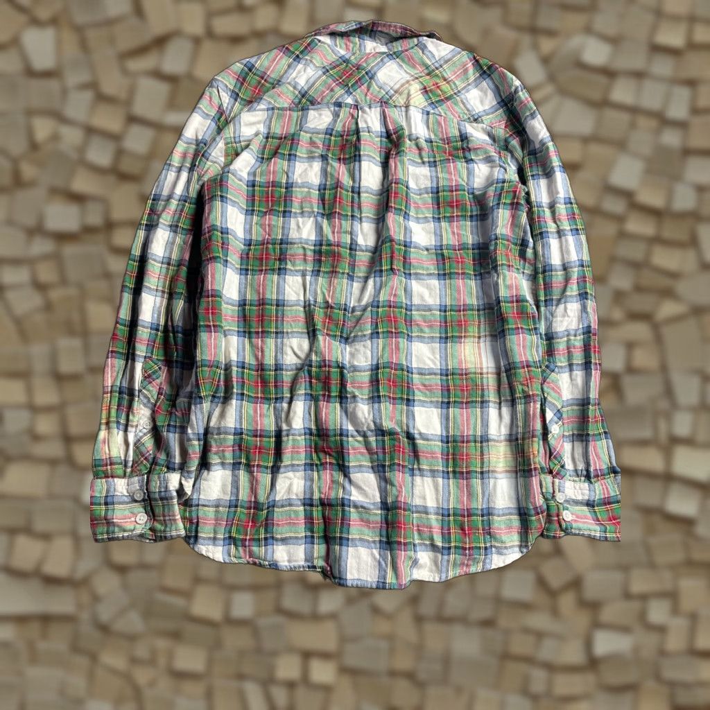 J.Crew J.CREW Shirt Women's Size 12 Green Plaid Button Up Color Shading Size XL / US 12-14 / IT 48-50 - 1 Thumbnail
