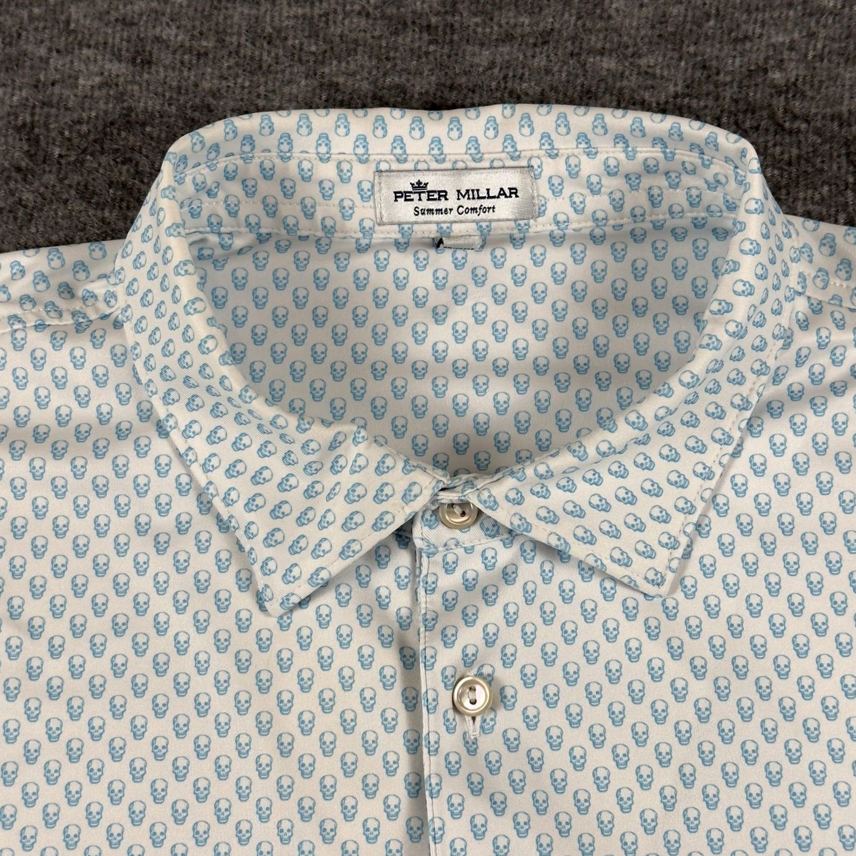 Peter Millar Peter Millar Polo Shirt Mens 2XL Blue Skull Golf Performance Summer Comfort Size US XXL / EU 58 / 5 - 3 Thumbnail