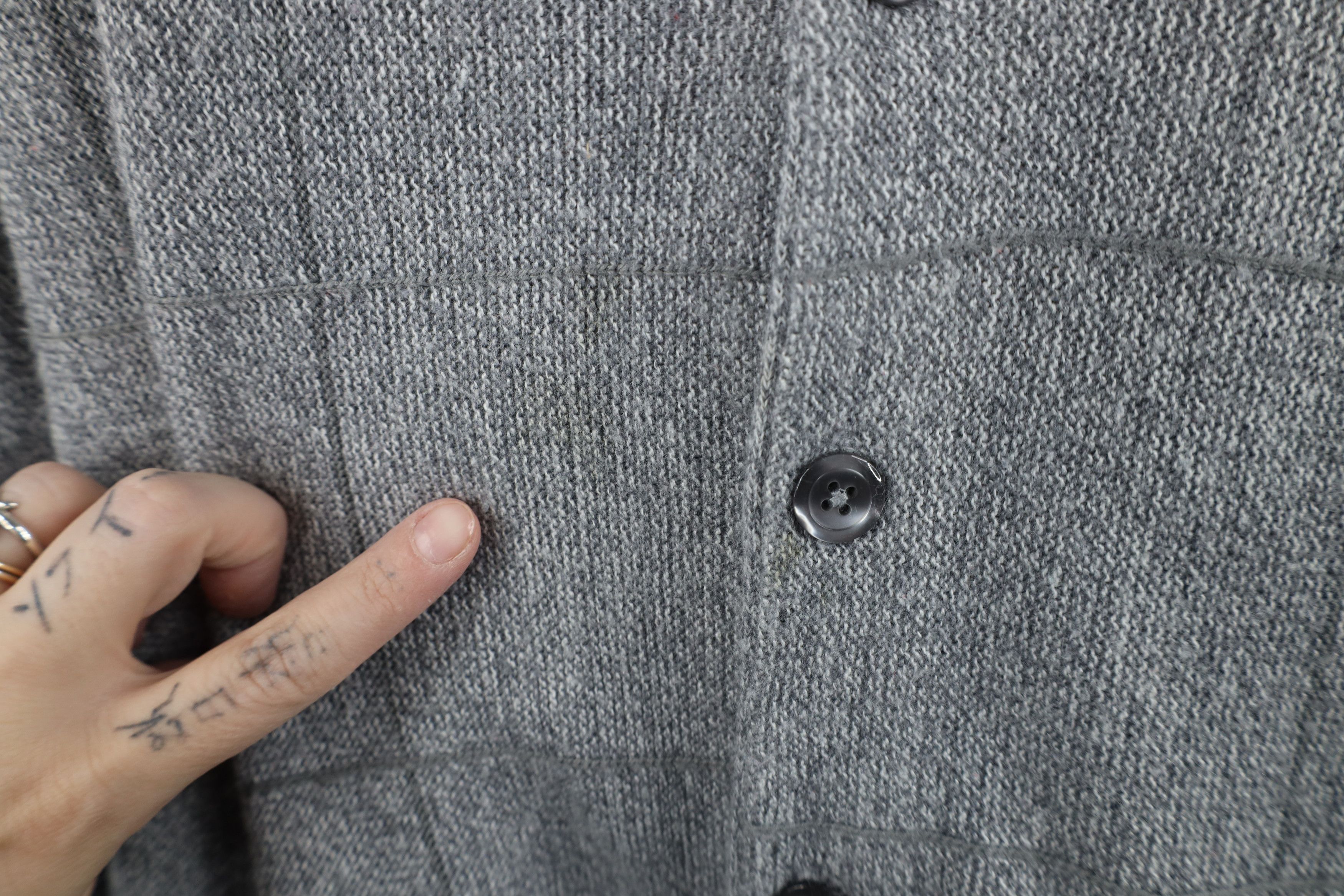 Vintage Vintage 90s Streetwear Knit Button Cardigan Sweater Gray Size US XL / EU 56 / 4 - 4 Thumbnail