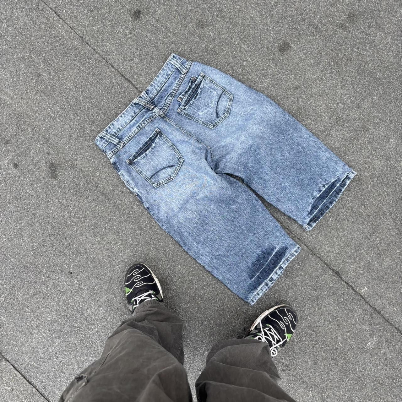 Japanese Brand × Vintage Faded Denim Shorts Size US 34 / EU 50 - 6 Thumbnail