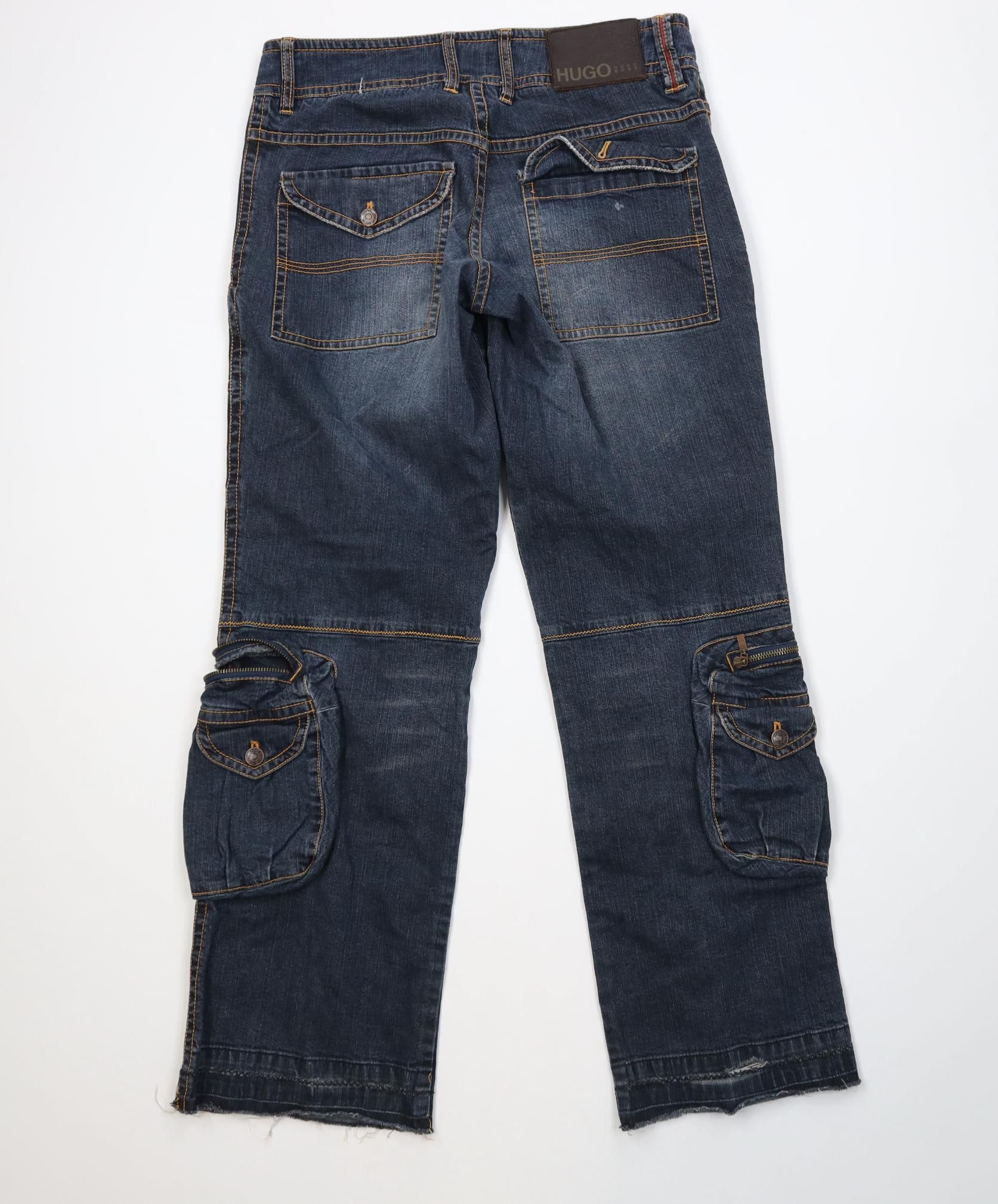 Hugo Boss Vintage Y2K Hugo Boss Baggy Wide Leg Cargo Denim Jeans Size US 32 / EU 48 - 10 Thumbnail