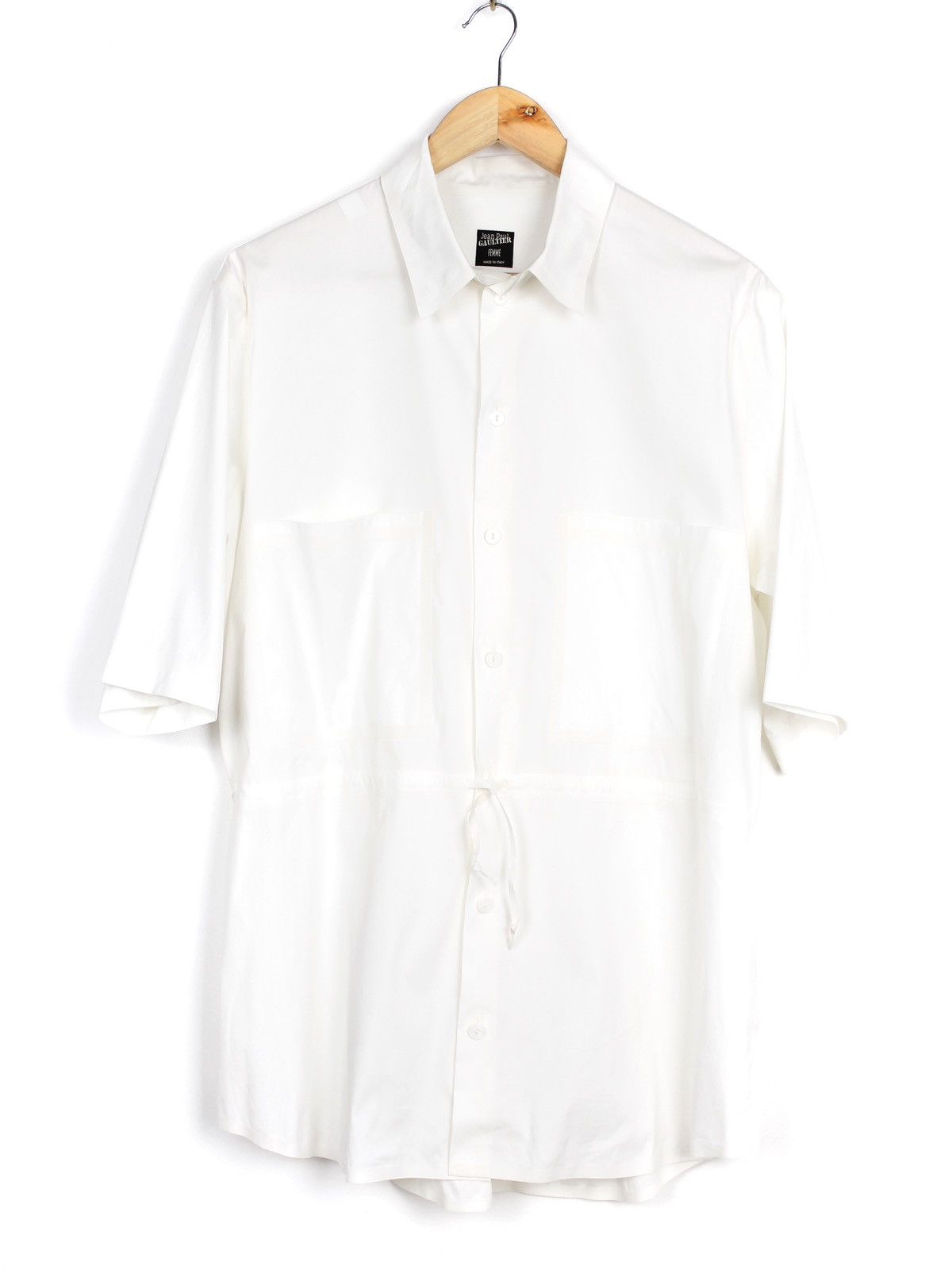 Jean Paul Gaultier NWT Jean Paul Gaultier Vintage 00s White Seamless Shirt Size L / US 10 / IT 46 - 1 Thumbnail