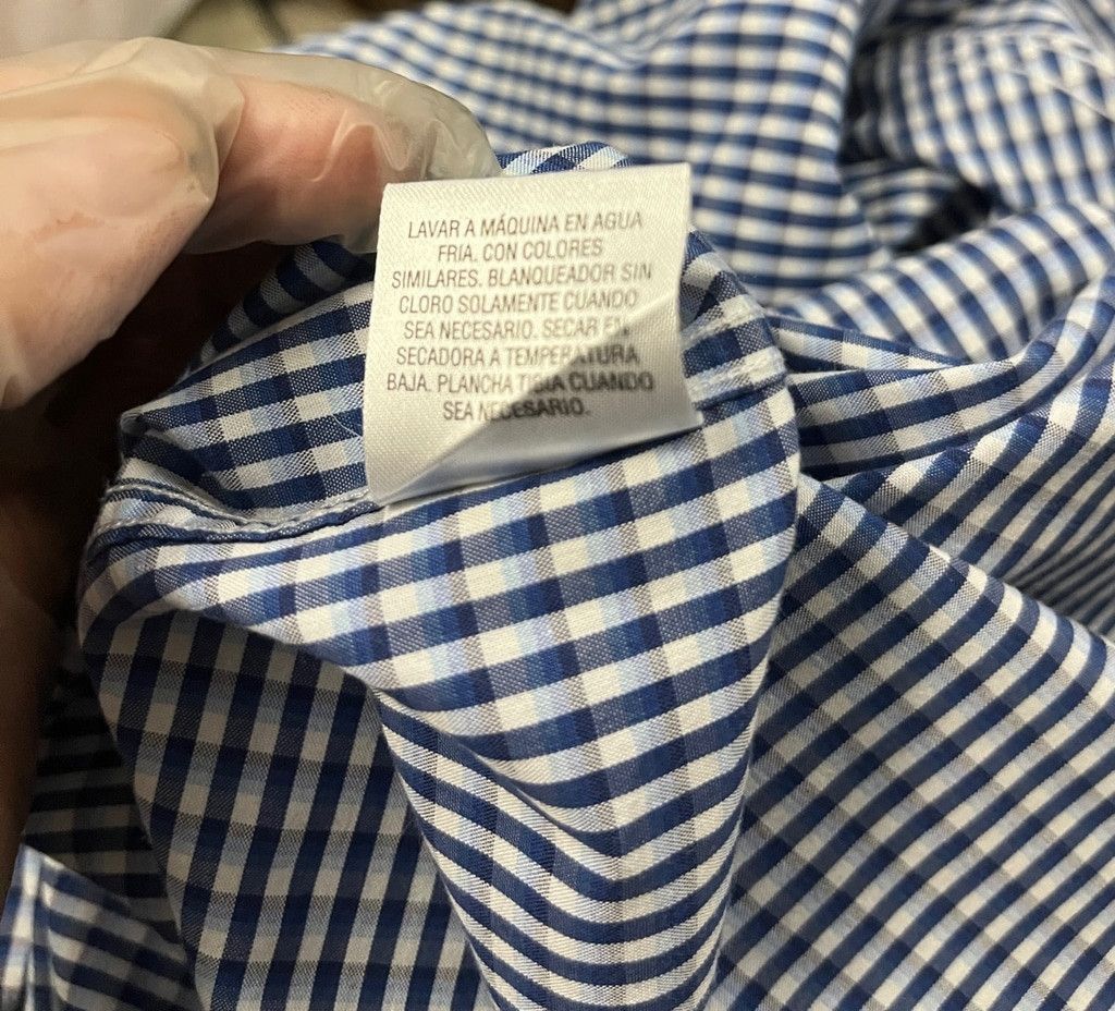 Bar III Bar III Slim Fit Stretch Gingham Shirt – Blue Size US S / EU 44-46 / 1 - 4 Thumbnail