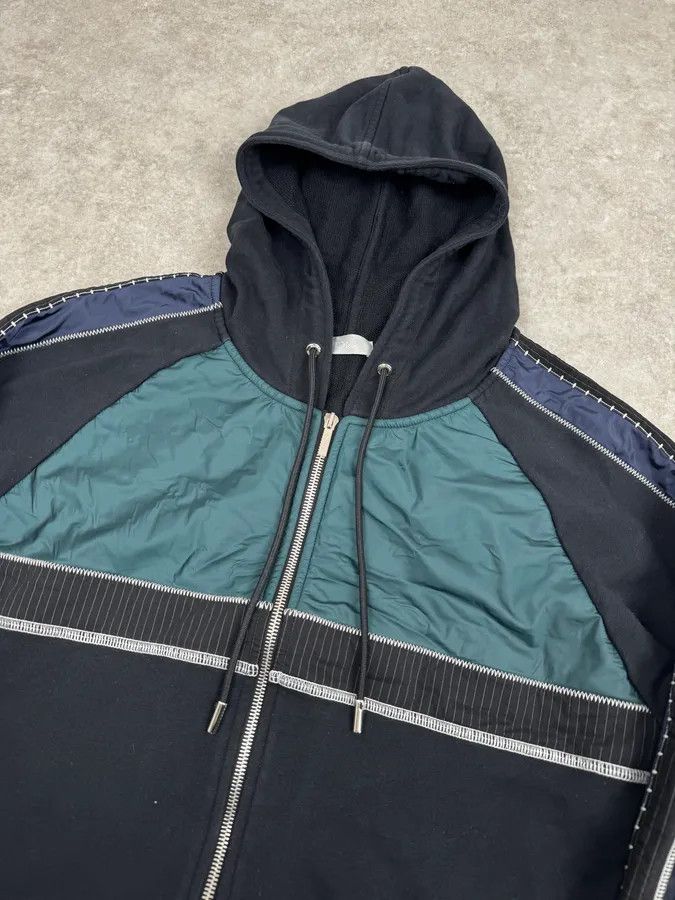 Dior AW2011 Dior Navy & Grey Studded Zip-up Hoodie Size US S / EU 44-46 / 1 - 5 Thumbnail