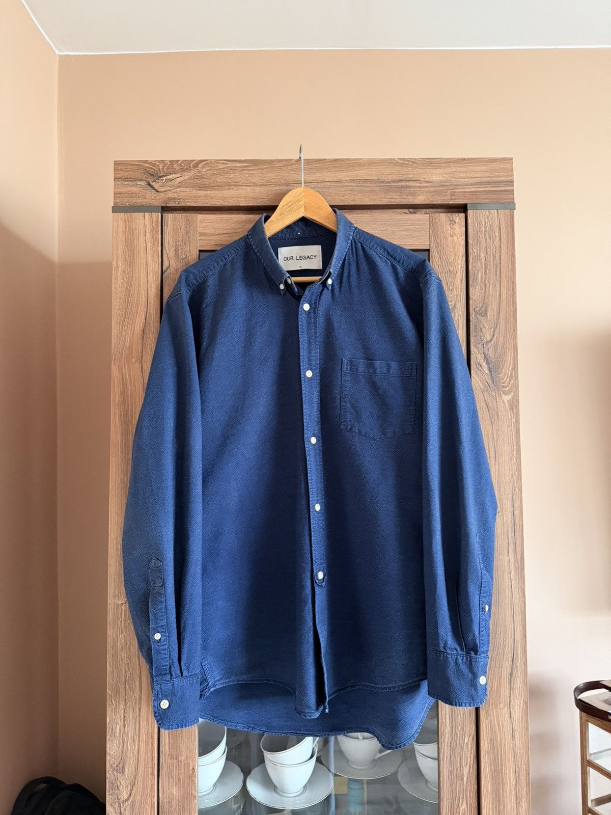 Our Legacy Linen Shirt Royal Ocean Blue 52 L