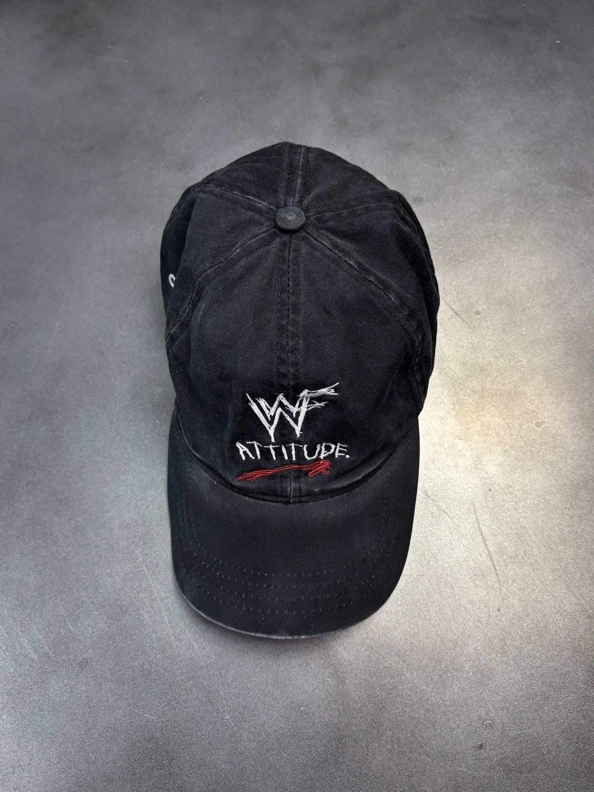 Vintage × WWE × WWF 1990s WWF Attitude Era Hat Vintage WWE Baseball Cap Strapbac Size ONE SIZE - 15 Thumbnail