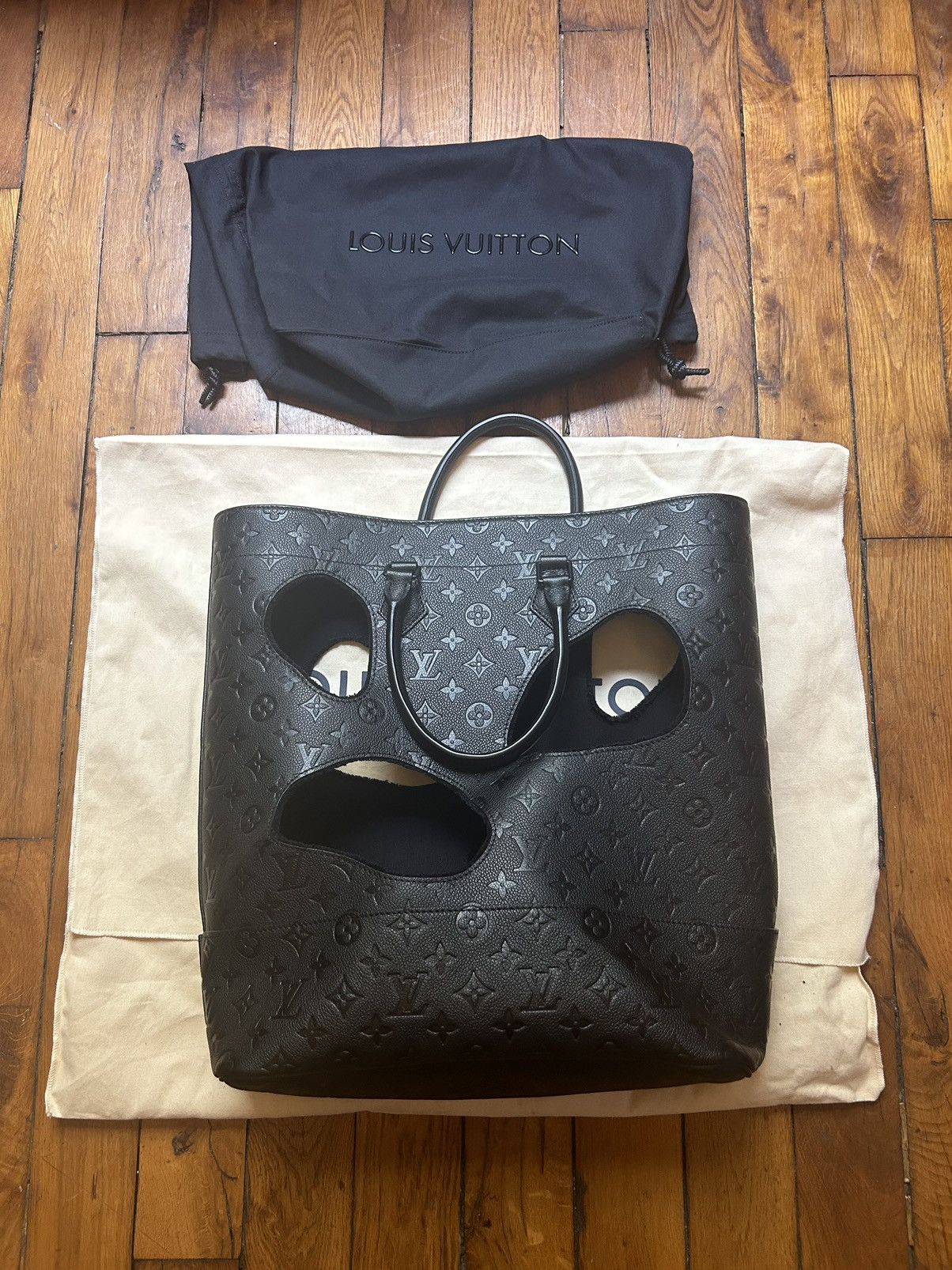 Louis Vuitton Comme Des Garcons x Louis Vuitton Monogram Bag with Holes Grailed