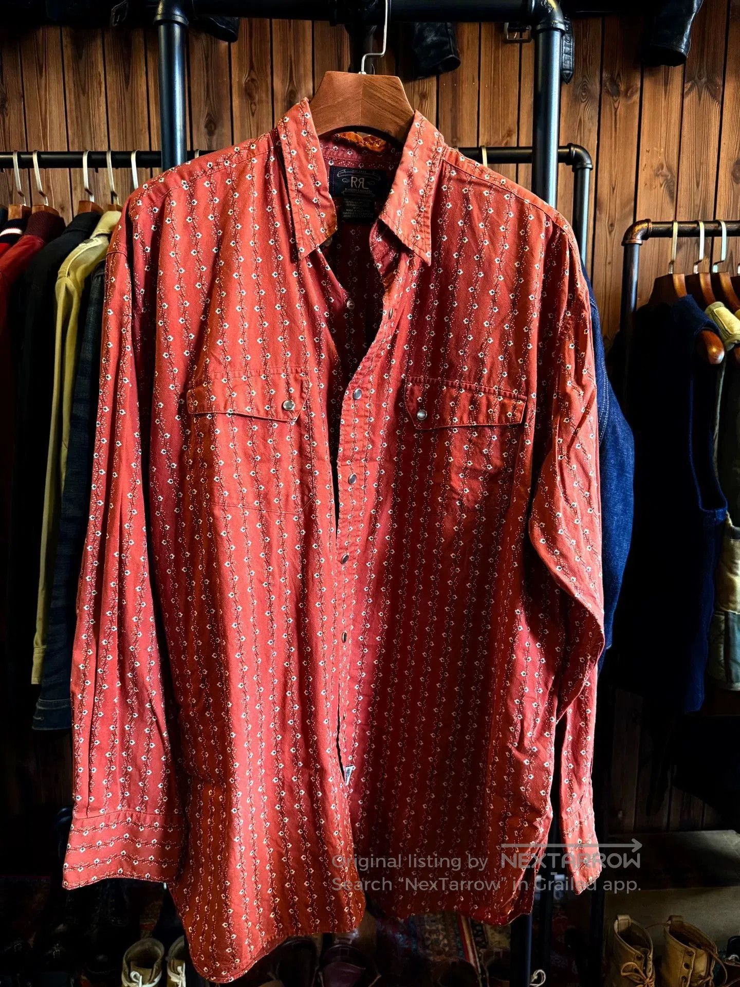 RRL Ralph Lauren RRL Red Floral Western Shirt. Size US L / EU 52-54 / 3 - 1 Thumbnail