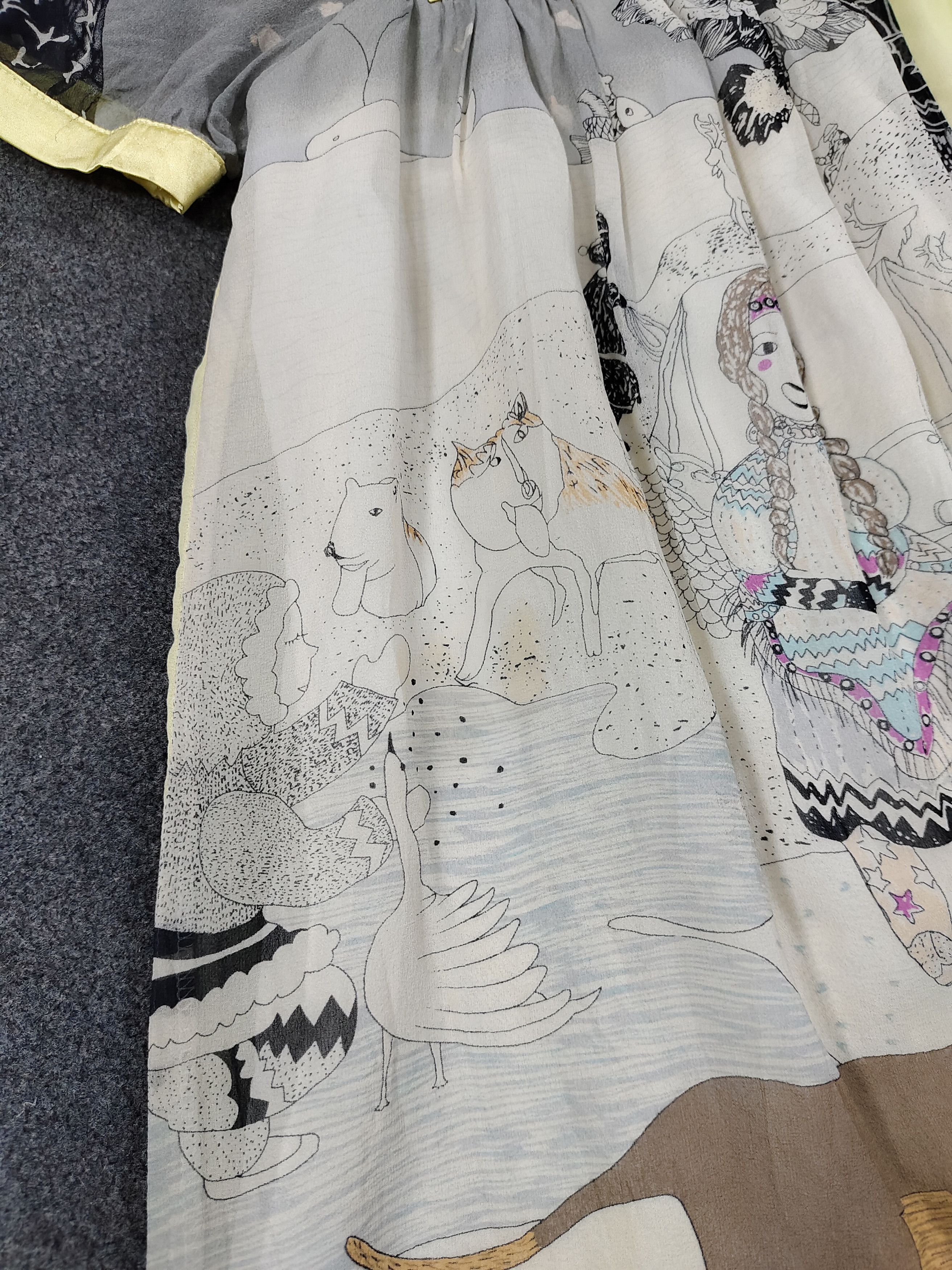 Tsumori Chisato RARE Runway Art Piece❤️‍🔥TC Fairy Tale Jewel Sheer Shiffon Size M / US 6-8 / IT 42-44 - 7 Thumbnail