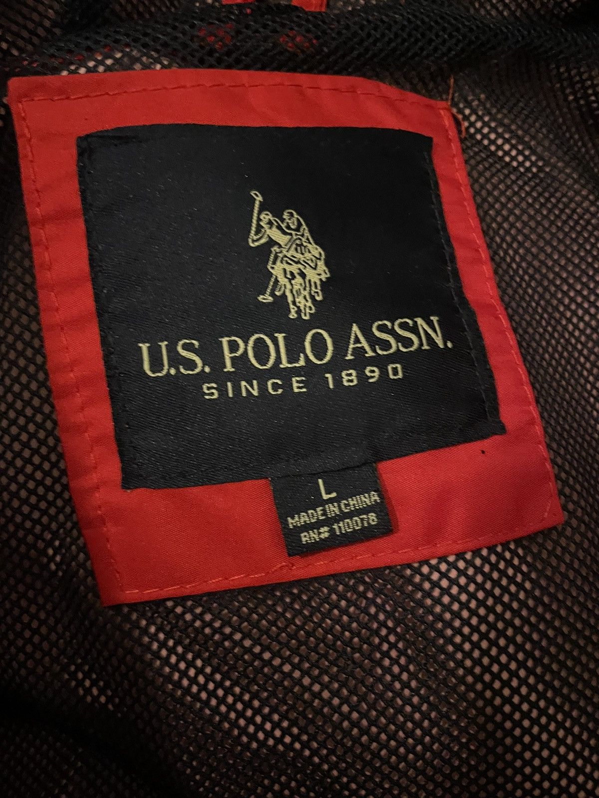 U.S. Polo Assn. Red Polo Windbreaker Size US L / EU 52-54 / 3 - 3 Thumbnail