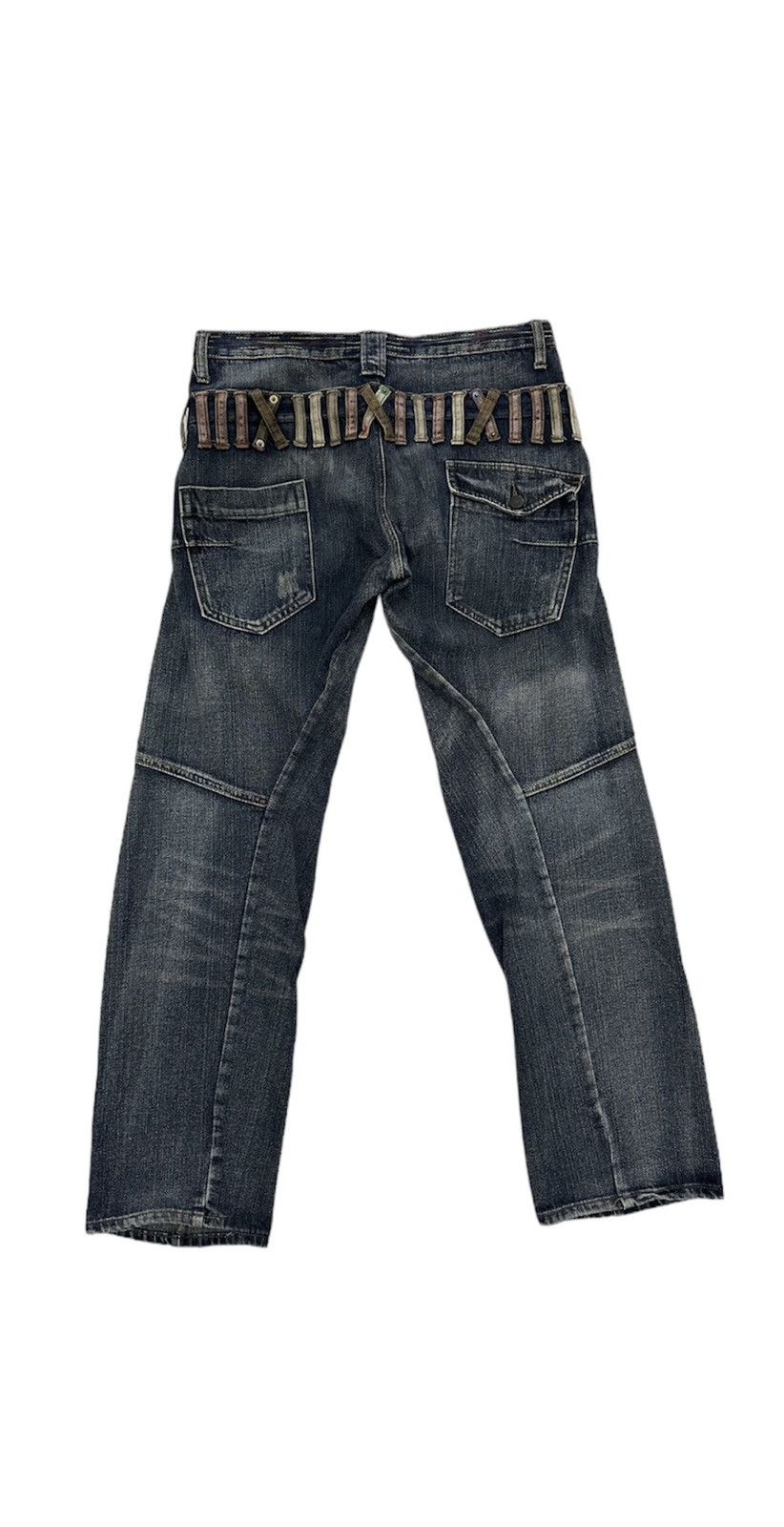 image of Avant Garde x Vintage Breath Mint Double Waist Like Undercover Pants in Denim/Tan, Men's (Size 34)