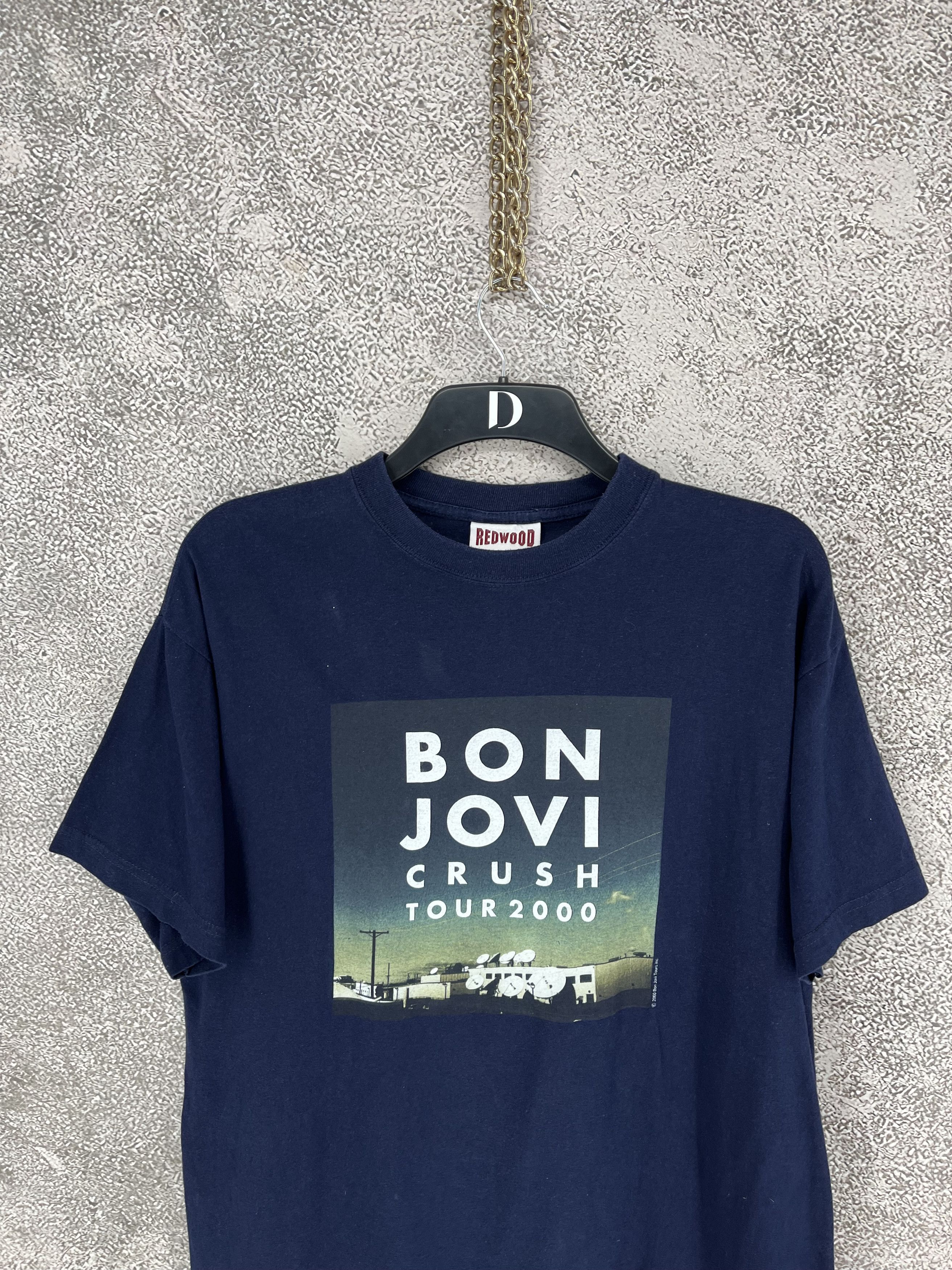Band Tees Vintage Bon Jovi Crush Tour 2000 Rock Band T-Shirt Black Y2K Size US L / EU 52-54 / 3 - 6 Thumbnail