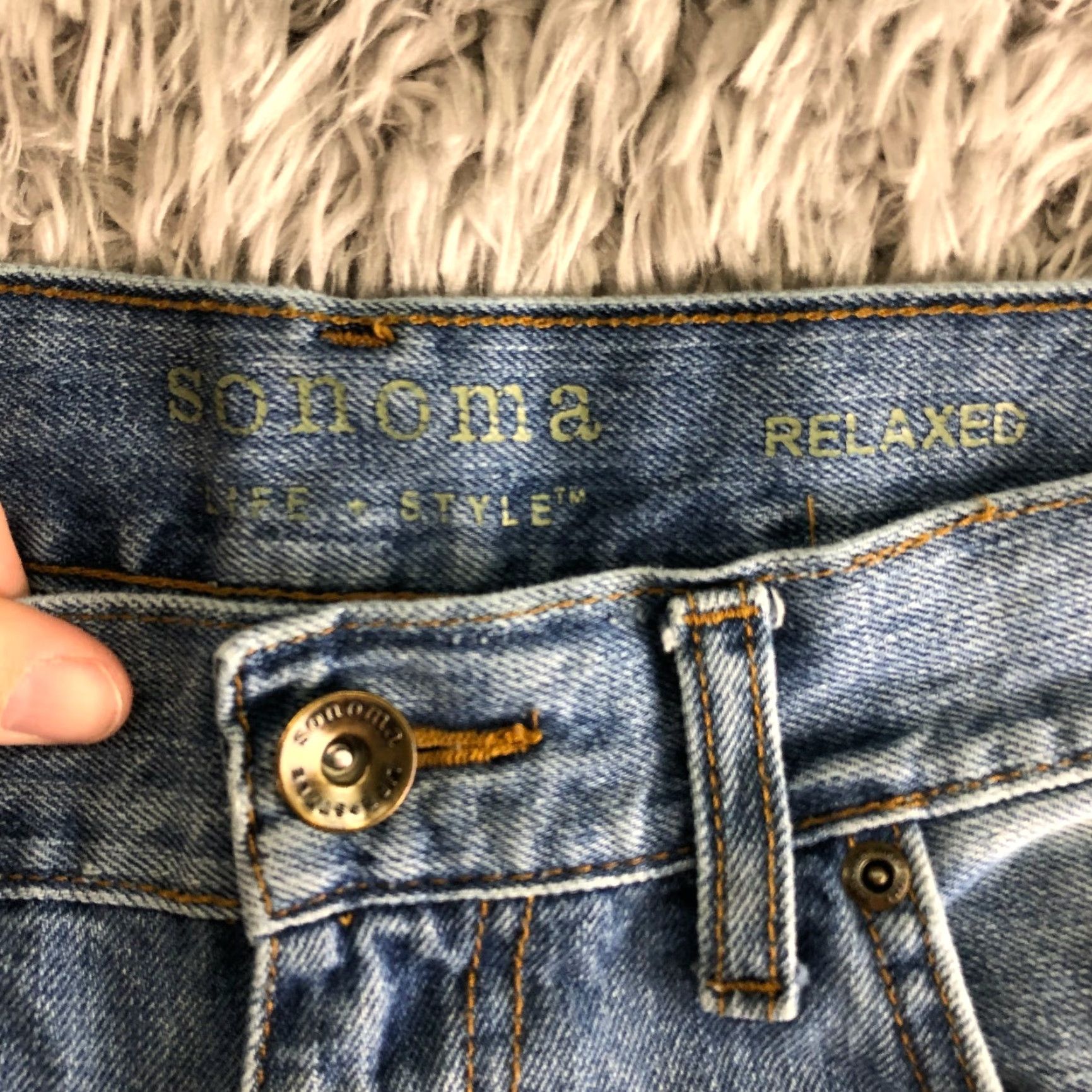 Vintage Sonoma Life+Style Jeans Mens 36x29 Relaxed Straight Mid Rise Medium Wash Blue Denim Size US 36 / EU 52 - 7 Thumbnail