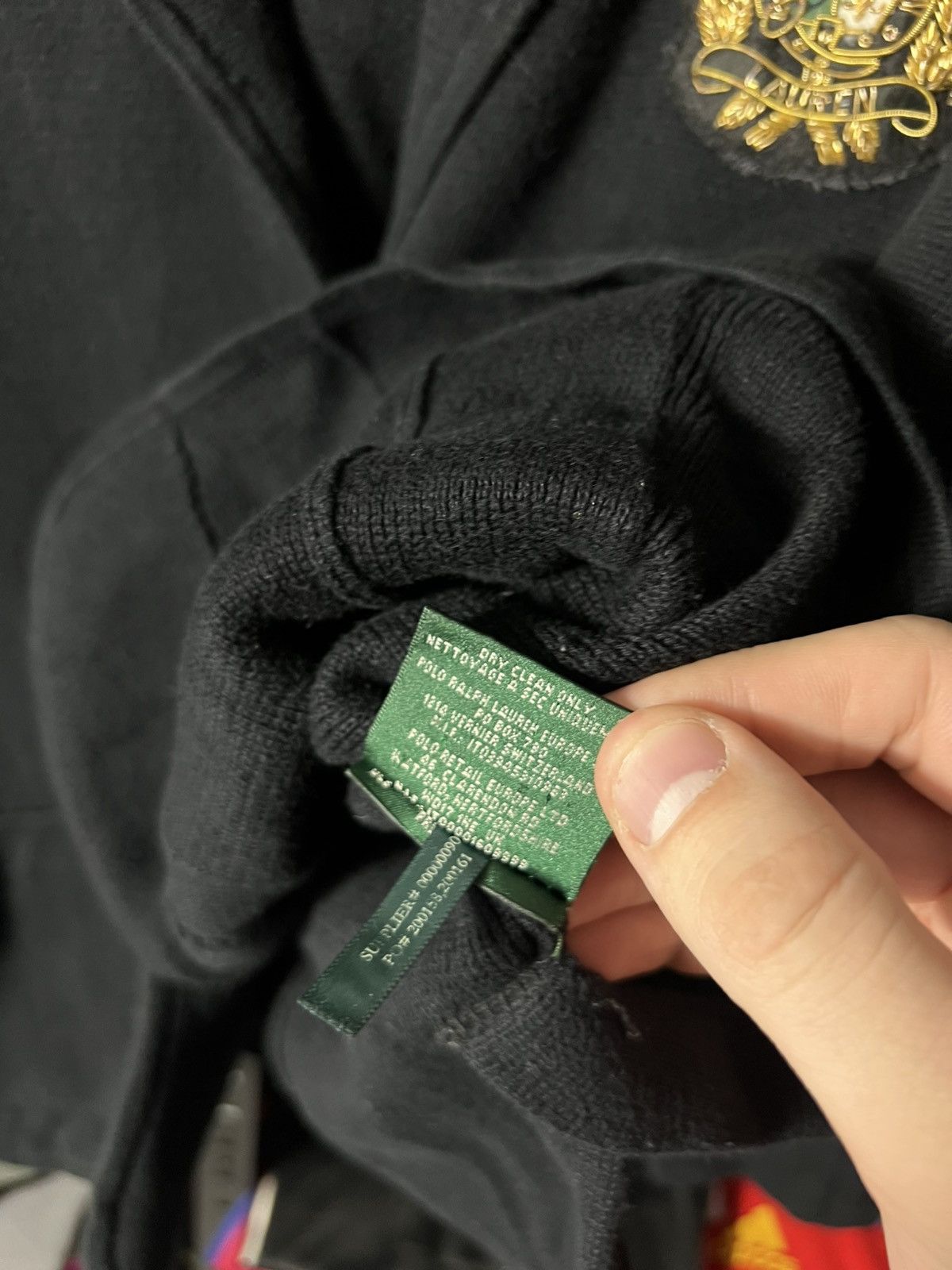 Polo Ralph Lauren 🖤 Ralph Lauren Women’s Knit Blazer Jacket XL Black Cotton Size XL / US 12-14 / IT 48-50 - 9 Thumbnail