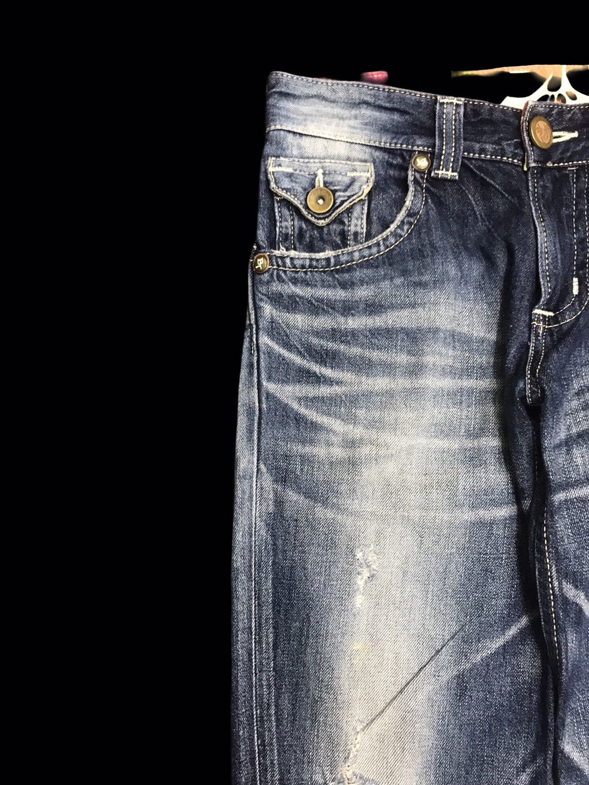Edwin EDWIN DISTRESSED STONEWASH TWISTED LEG DENIM F145 Size US 32 / EU 48 - 4 Thumbnail