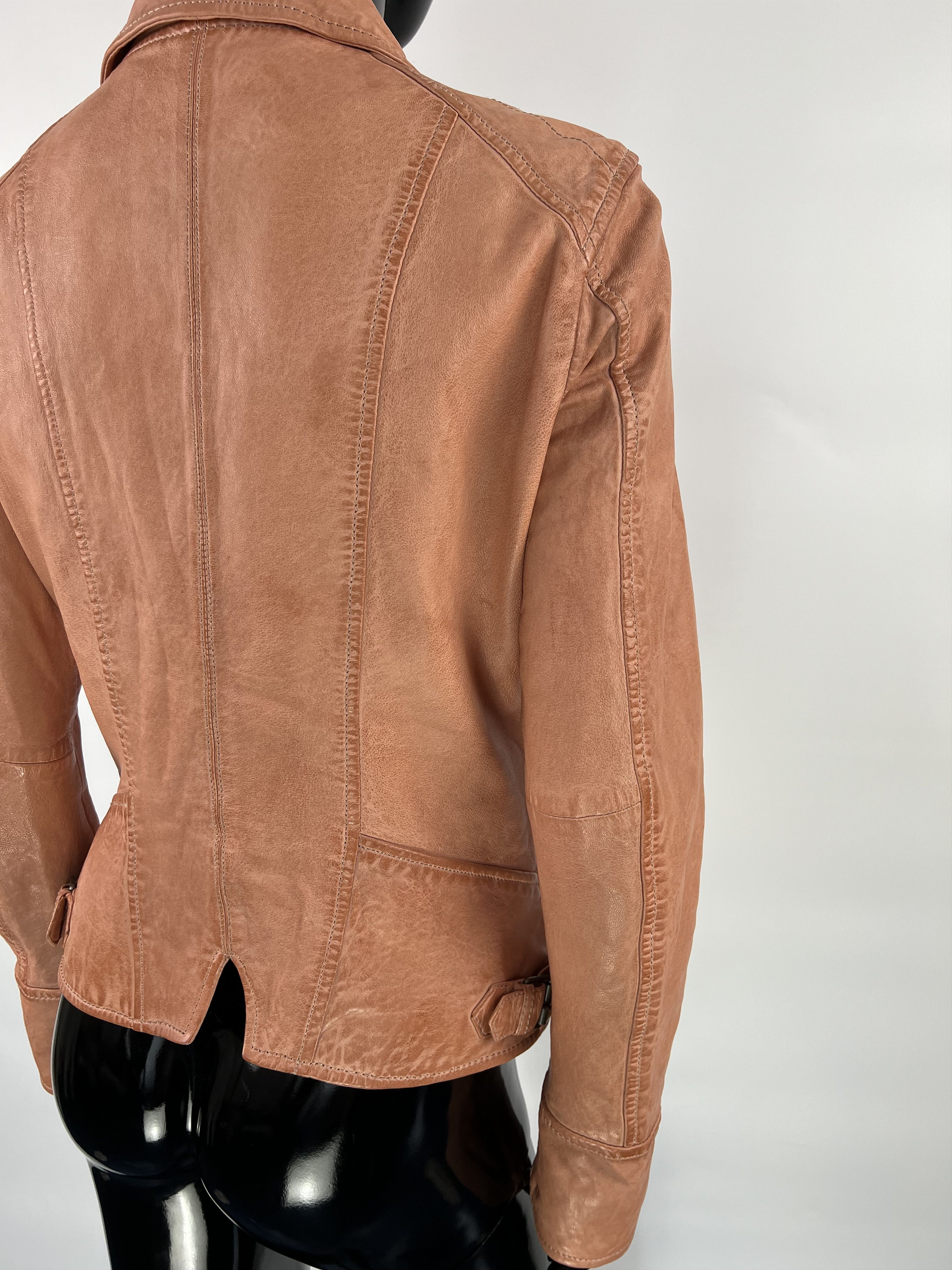 Designer Oakwood Women's Leather Biker Jacket Size M / US 6-8 / IT 42-44 - 5 Thumbnail
