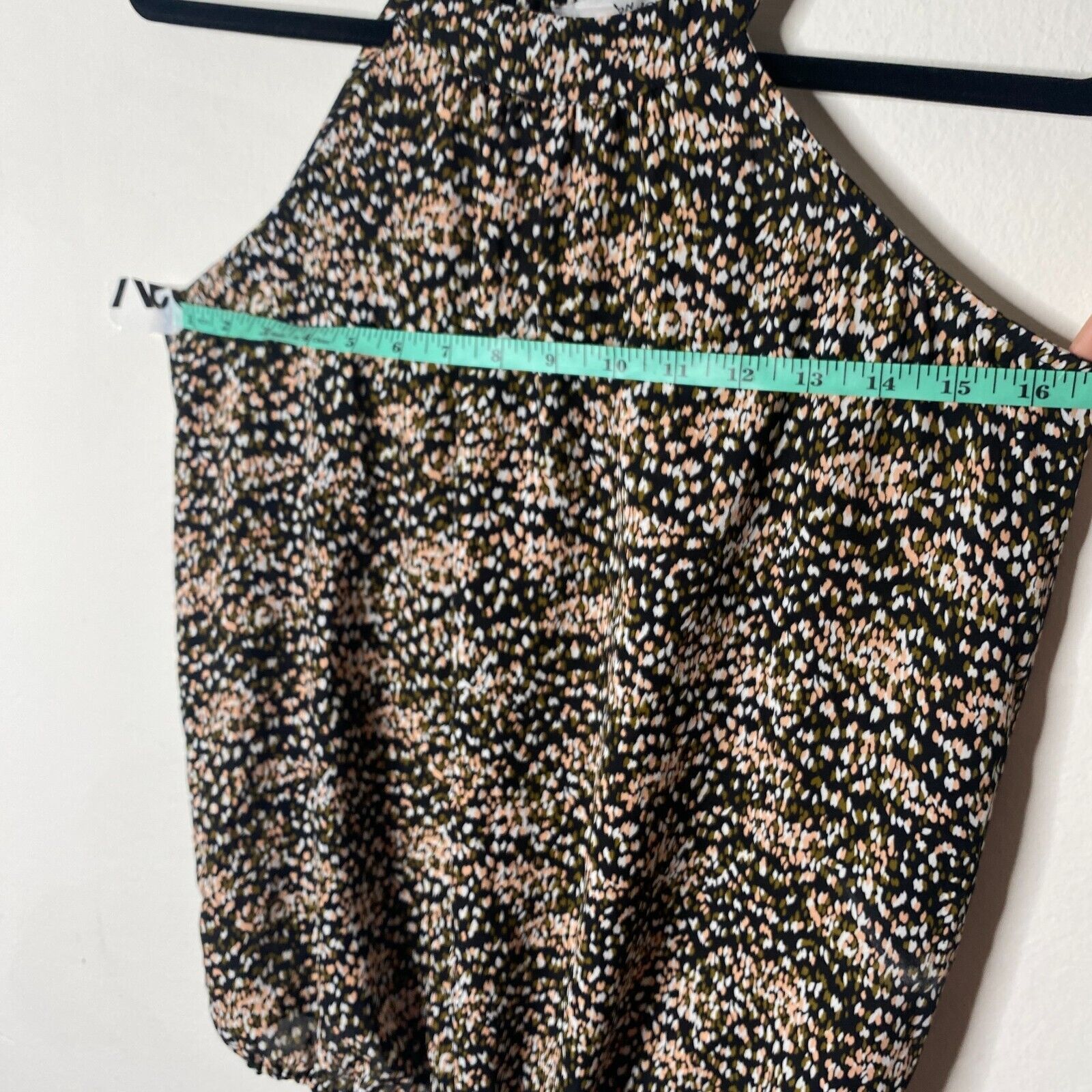 Other Allison Joy Black Multi Print Halter Sleeveless Tank Blouse Size XS / US 0-2 / IT 36-38 - 9 Thumbnail