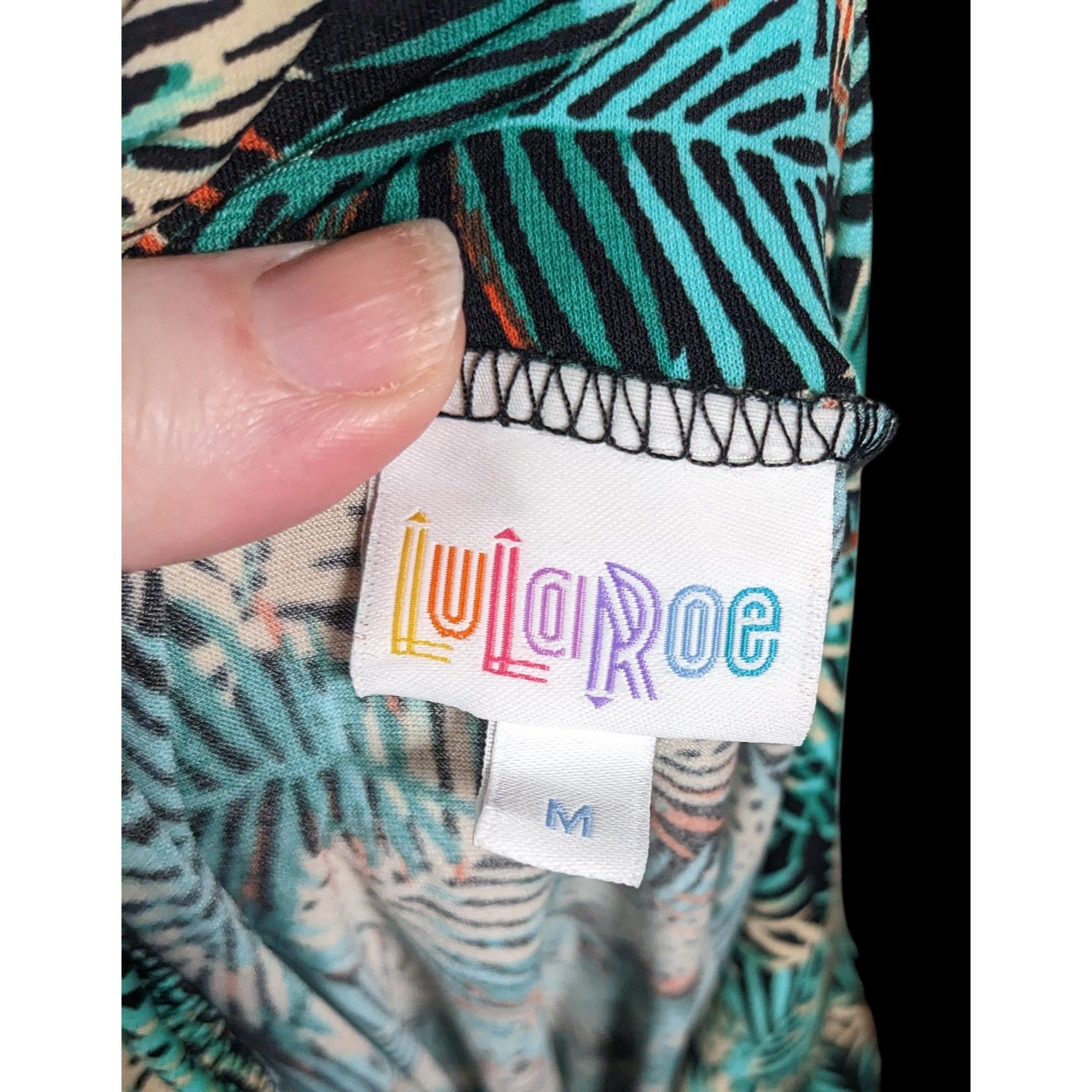 Other Lularoe Summery Palm Leaf Printed Maxi Skirt Size 32" / US 10 / IT 46 - 3 Thumbnail