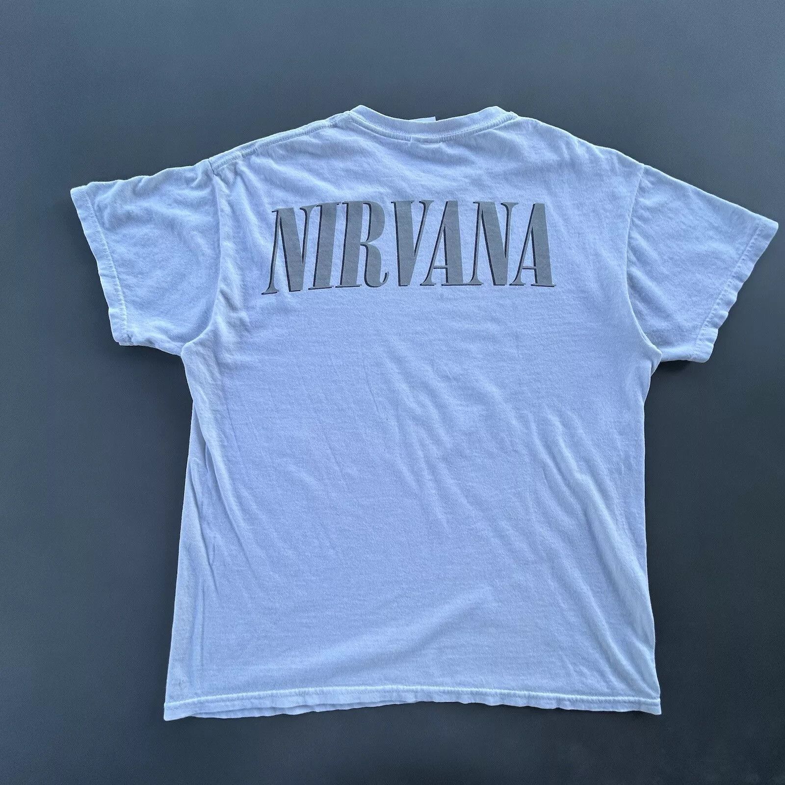 Vintage Nirvana Shirt Mens Medium Spell Out Kurt