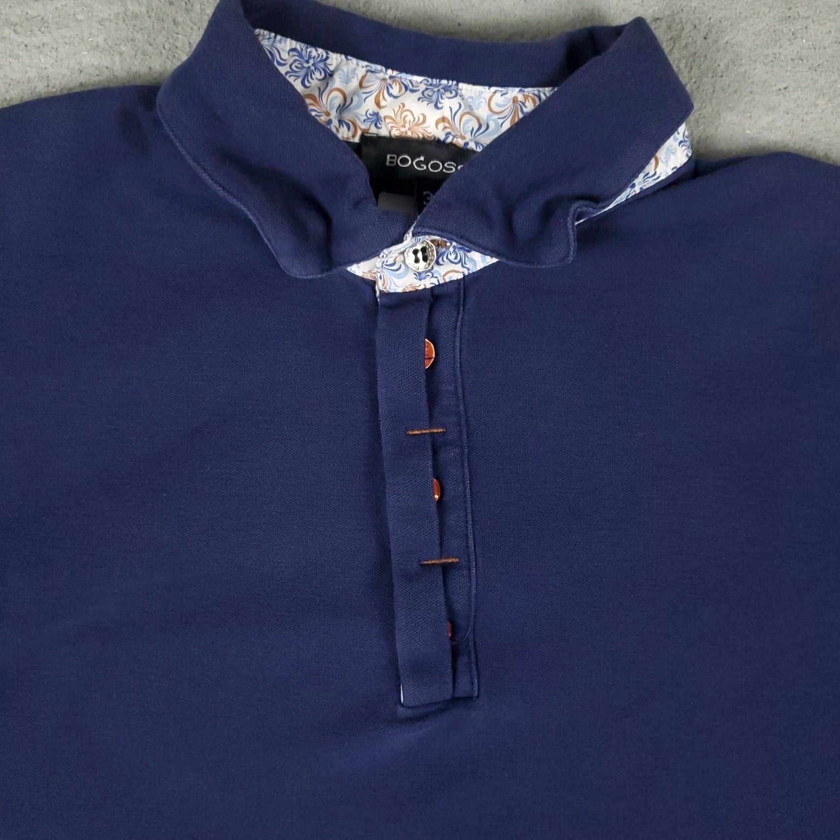 Vintage VINTAGE Bogosse Polo Shirt Mens Large 3 Blue Casual Short Sleeve Adult Polo Apparel Men Blue 90s American Preppy Sports Mens Size US S / EU 44-46 / 1 - 2 Thumbnail