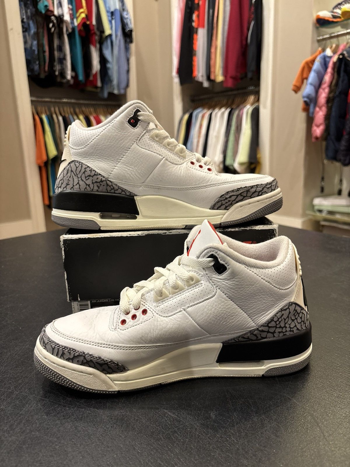 Jordan Brand Jordan 3 Retro ‘White Cement’ Size US 7.5 / EU 40-41 - 2 Thumbnail
