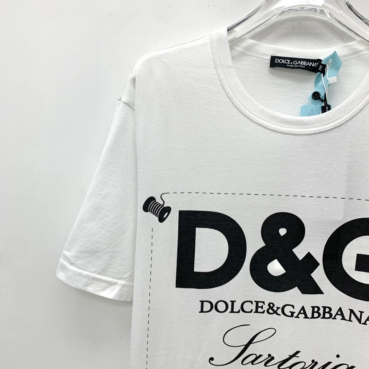 Dolce & Gabbana Dolce & Gabbana White Logo Print Short Sleeve T-Shirt K26WX Size US L / EU 52-54 / 3 - 3 Thumbnail