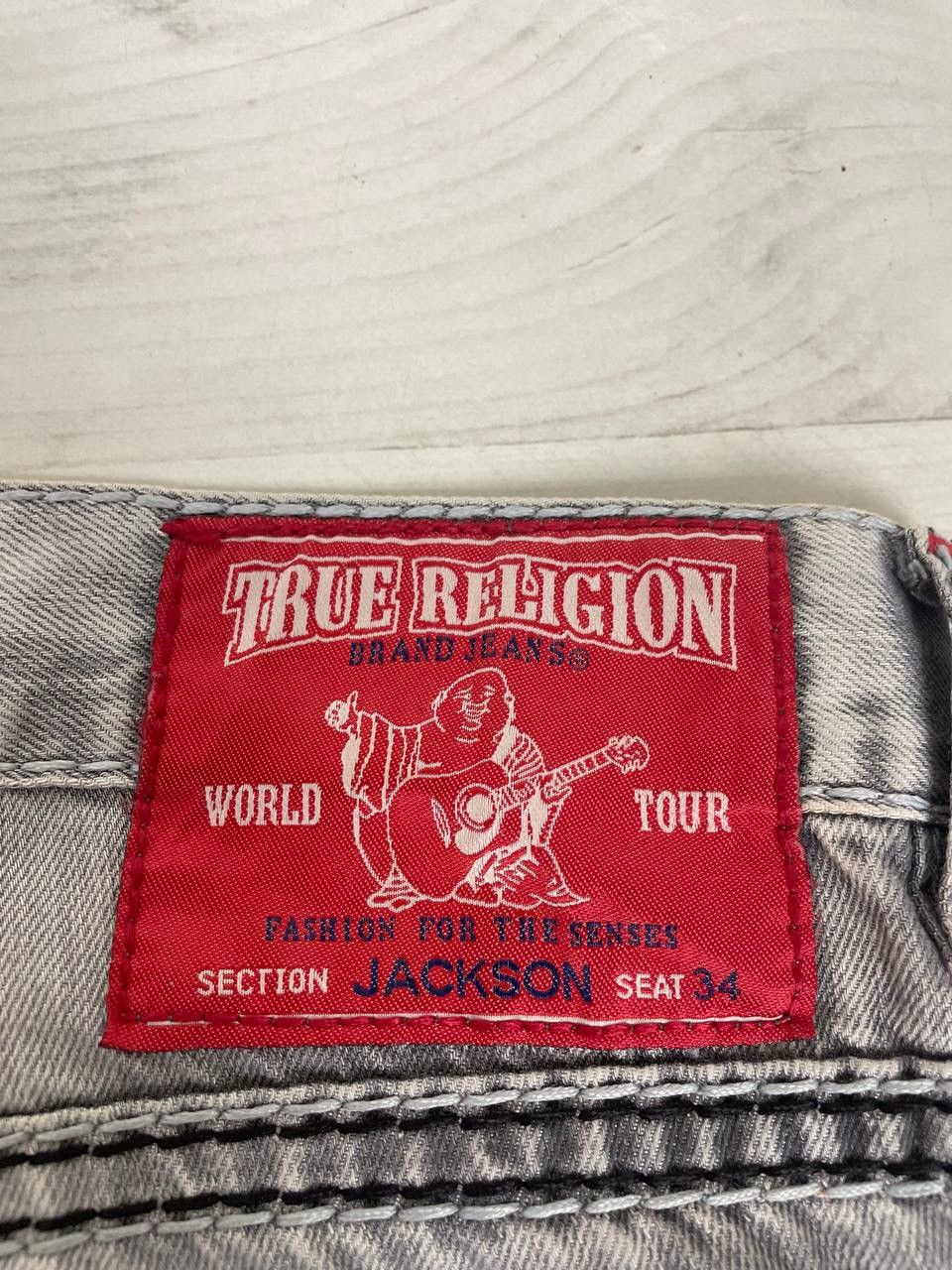 Japanese Brand Vintage True Religion Jackson Denim Jeans Y2K 90s Baggy Size US 34 / EU 50 - 20 Thumbnail