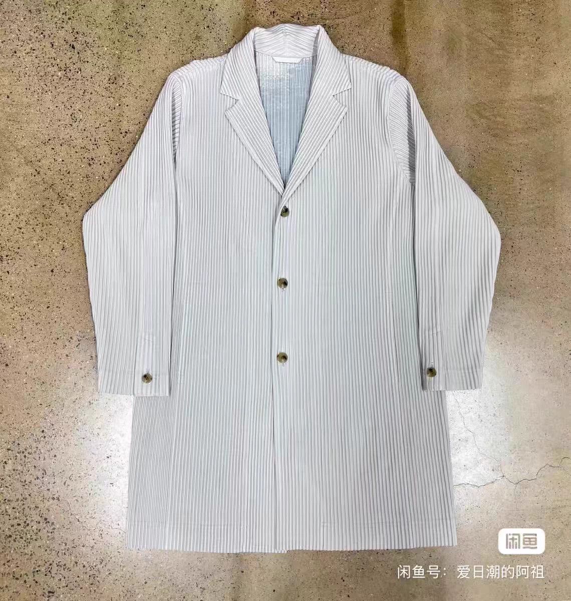 Issey Miyake Issey Miyake Pleats Oversized Coat Gray 3 HP55JD202 Size US L / EU 52-54 / 3 - 3 Thumbnail