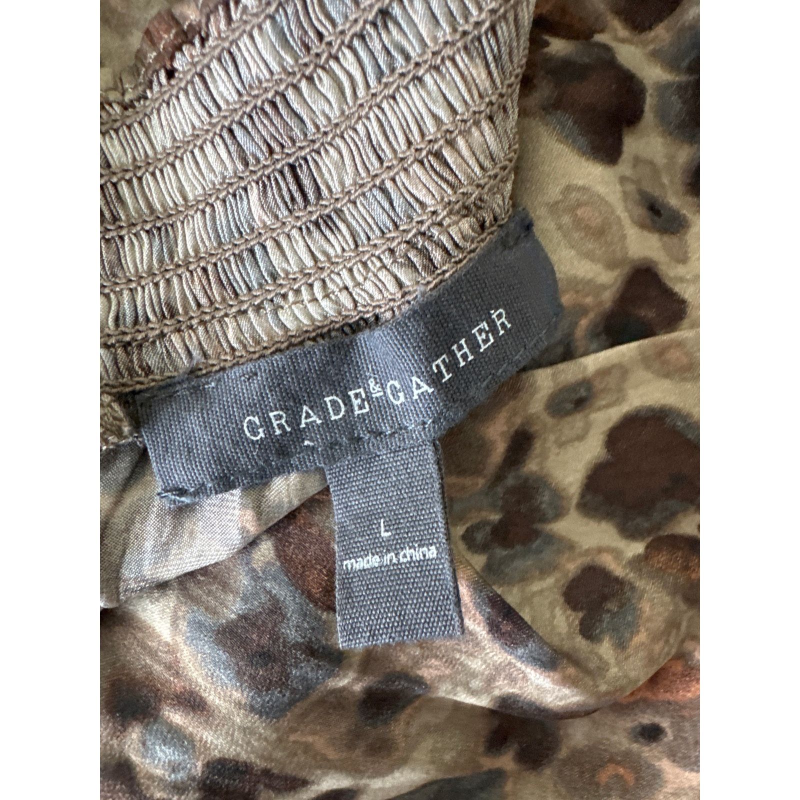 Grade & Gather GRADE & GATHER Printed Smocked Waist Multicolor Mini Dress Size L / US 10 / IT 46 - 9 Thumbnail