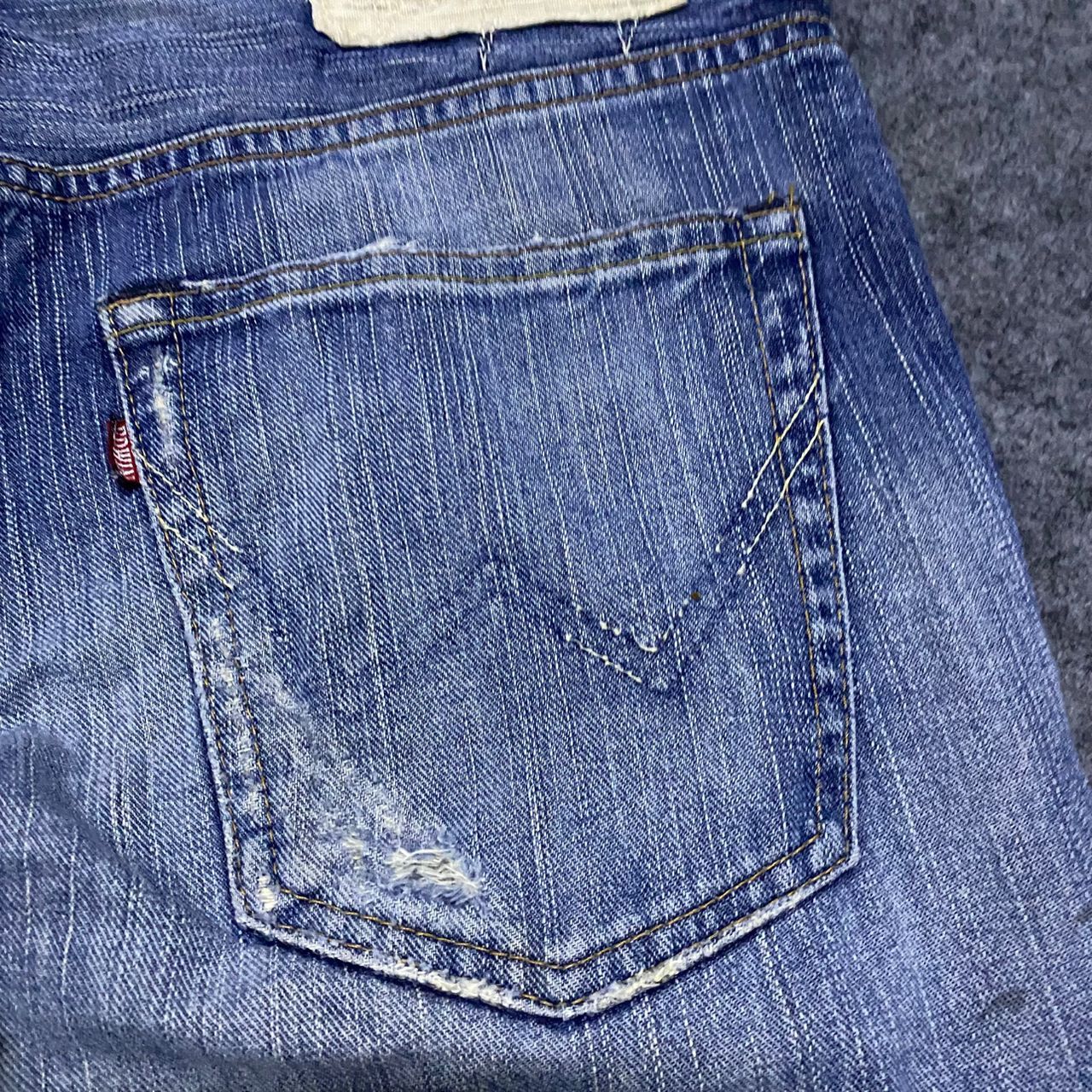 Edwin 💥Flare💥Vintage Edwin Exclusive Vintage Distressed Denim Size US 33 - 15 Thumbnail
