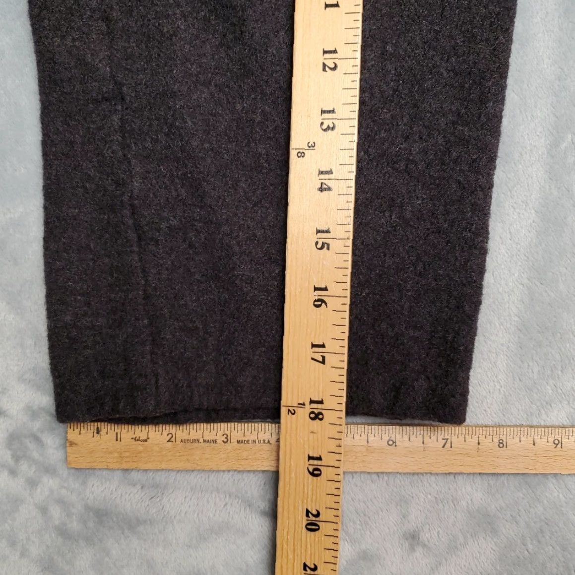 Eileen Fisher VINTAGE Eileen Fisher Pants Womens L Charcoal Wool Cropped Capri Minimalist Made in USA Size 36" / US 14 / IT 50 - 6 Thumbnail