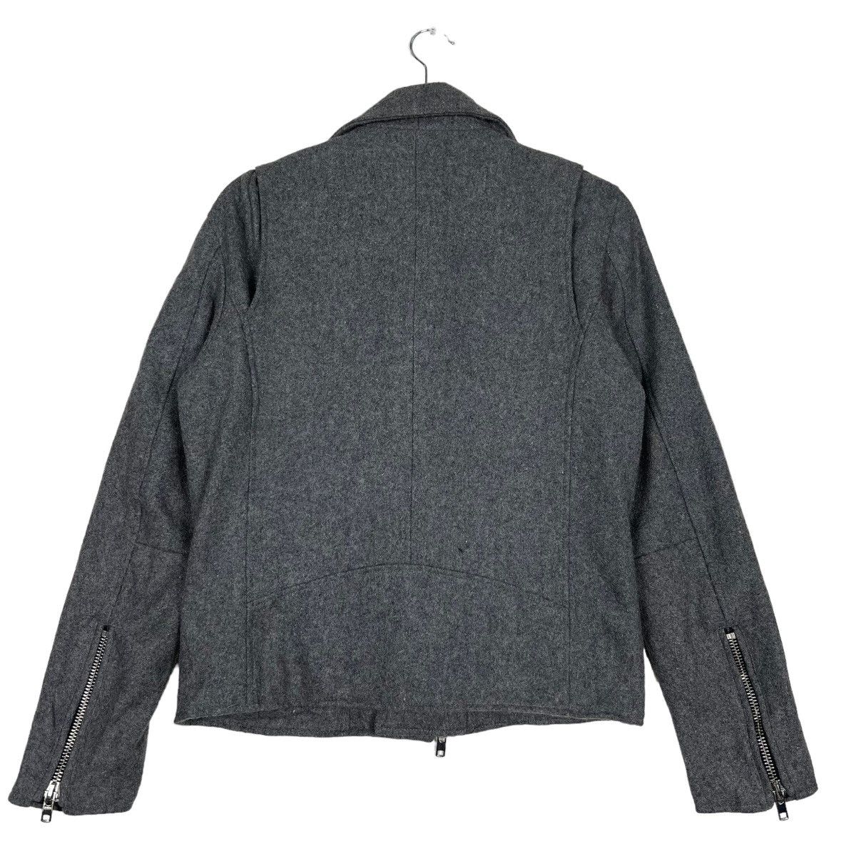 Japanese Brand 🔥 VMEN WOOL DOUBLE COLAR MOTO RIDER JACKET Size US M / EU 48-50 / 2 - 8 Thumbnail