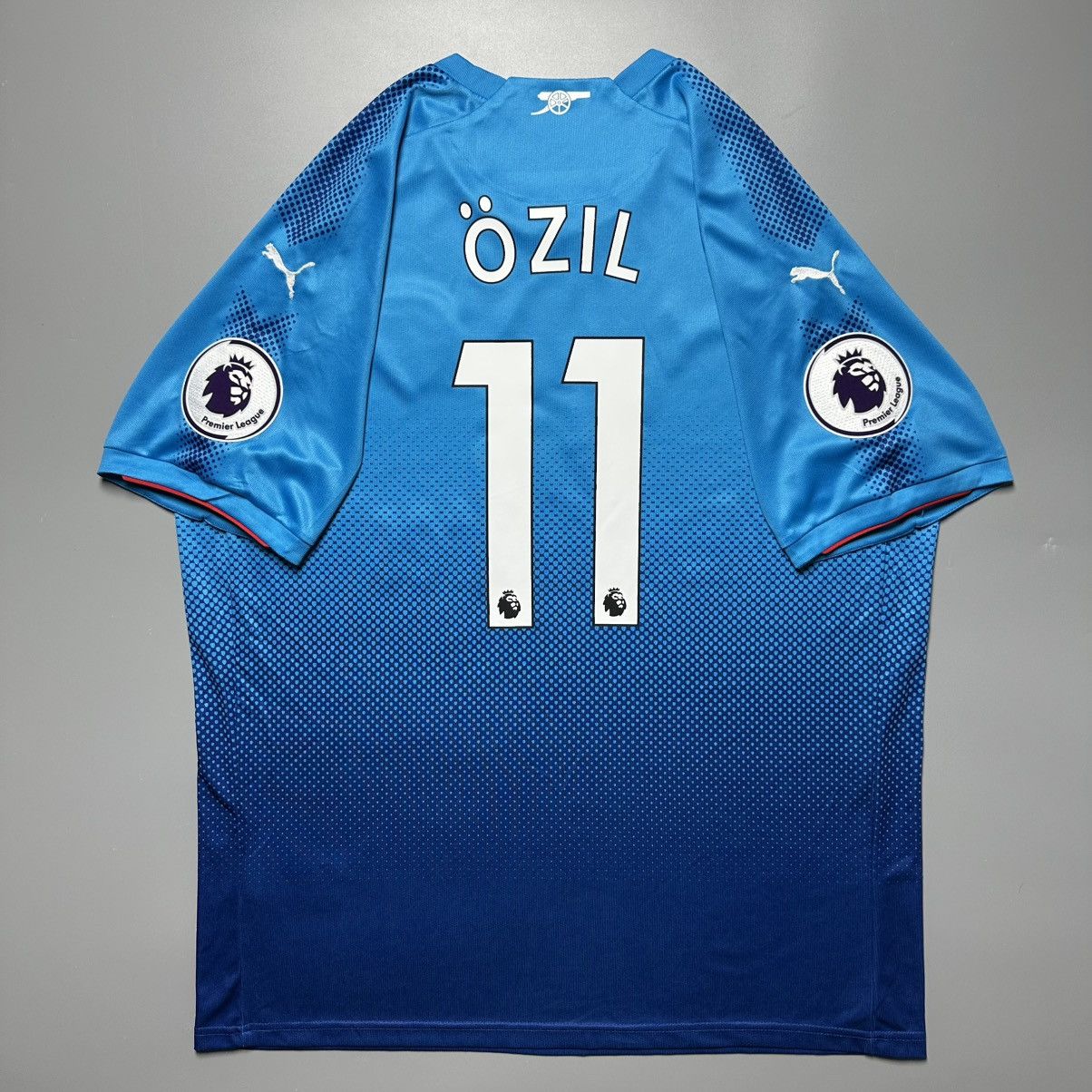 ARSENAL PUMA 2017/2018 FOOTBALL SOCCER AWAY JERSEY #11 OZIL