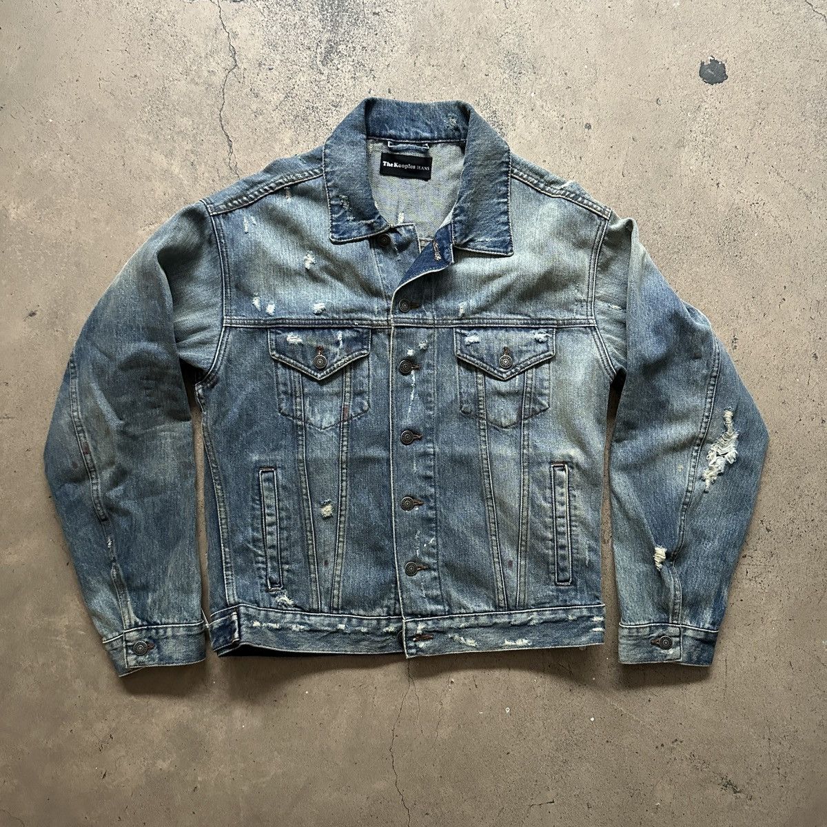The Kooples The Kooples Distressed Denim Jacket Size US M / EU 48-50 / 2 - 12 Thumbnail