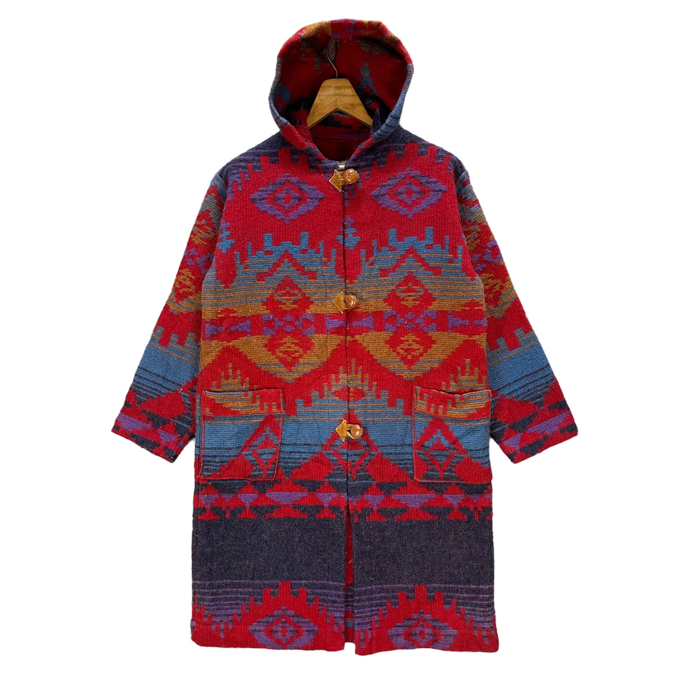 Native 80’s P.L GREENE'S American Made Navajo Hooded Coat #A67-1613 Size US M / EU 48-50 / 2 - 1 Thumbnail