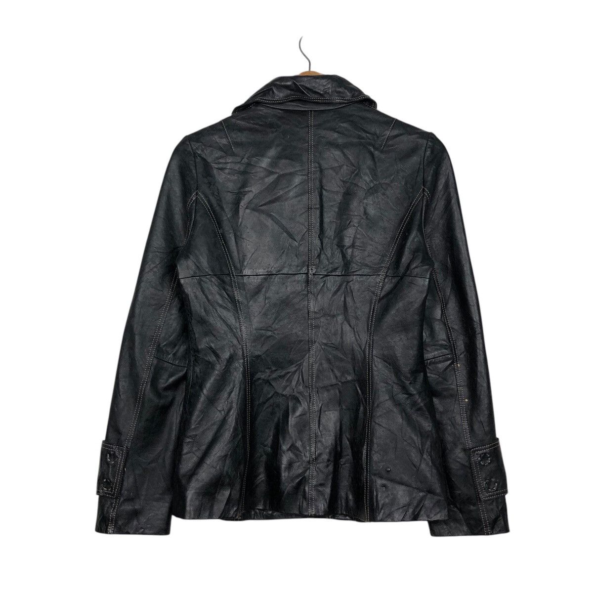 Japanese Brand 📌Vintage Biker Leather Jacket Doney Casa Issey Miyake Size US M / EU 48-50 / 2 - 9 Thumbnail