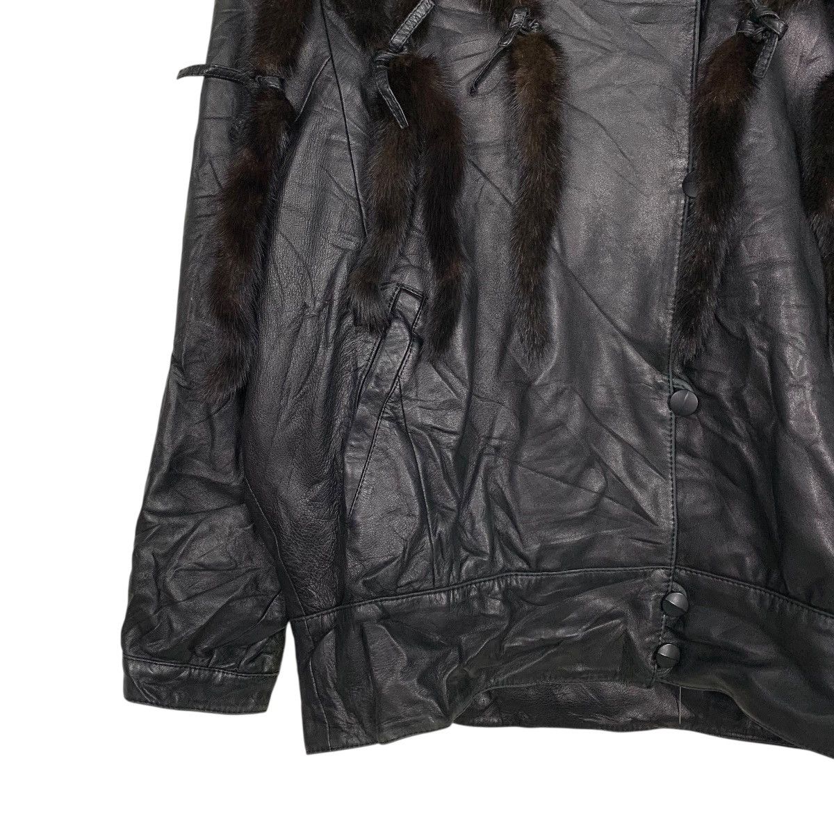 Other Biba Paris Leather Fur Jacket Size M / US 6-8 / IT 42-44 - 3 Thumbnail