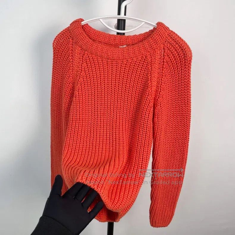 Hermes Hermes Knit Long Sleeve Short Sweater, Orange Size XS / US 0-2 / IT 36-38 - 3 Thumbnail